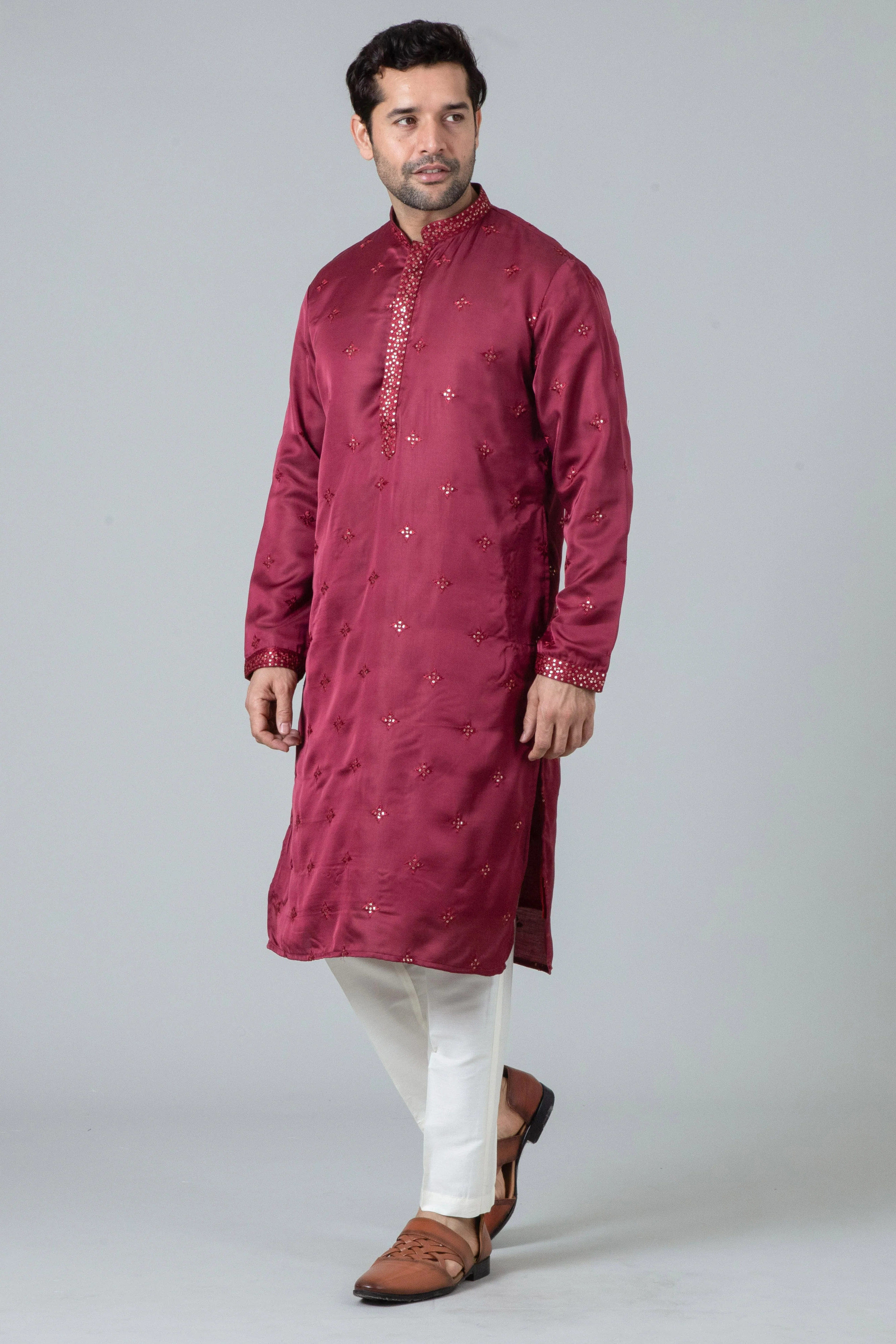MLS EMBROIDERED KURTA PAJAMA