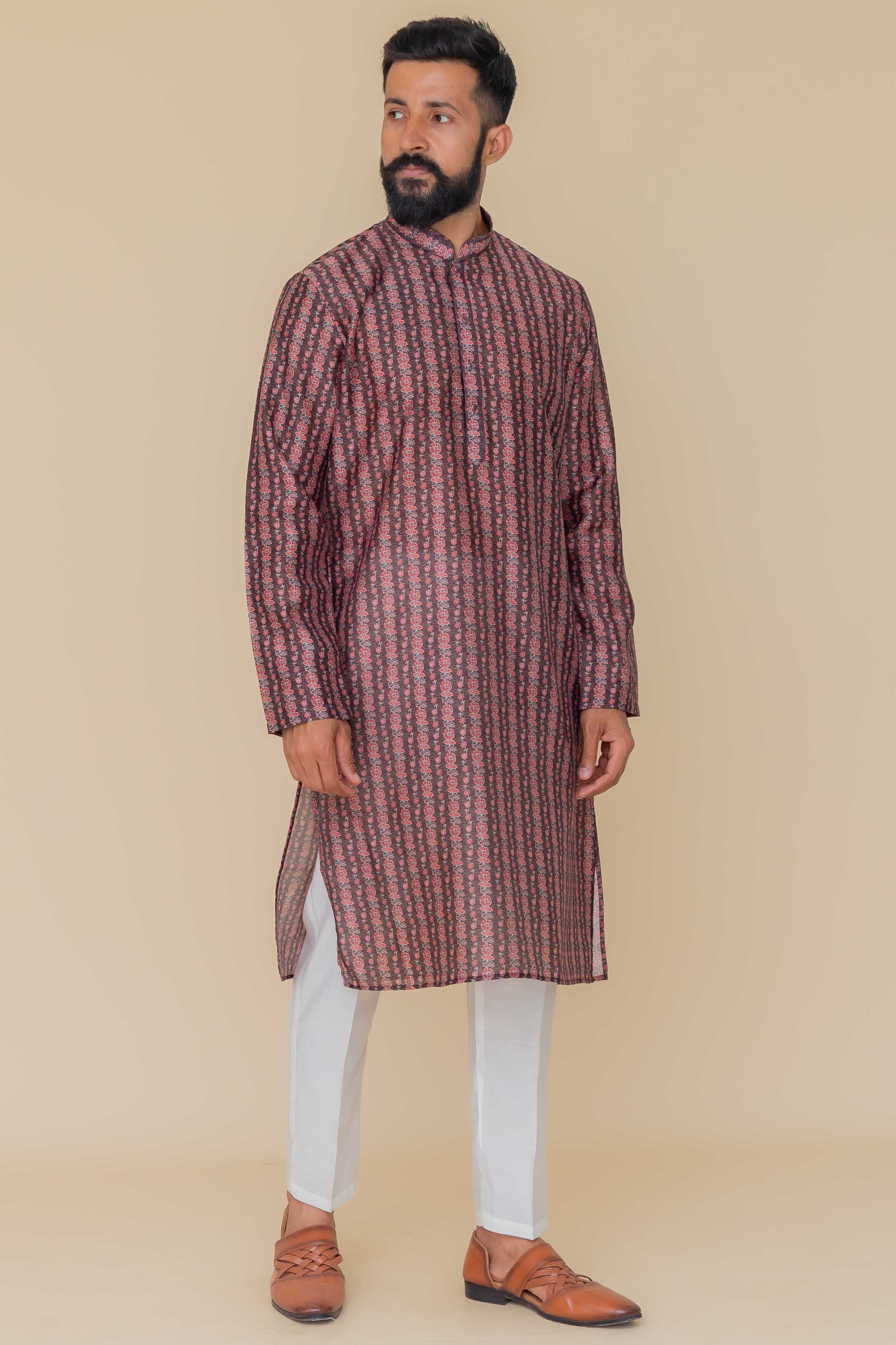 MLS PRINTED KURTA PAJAMA