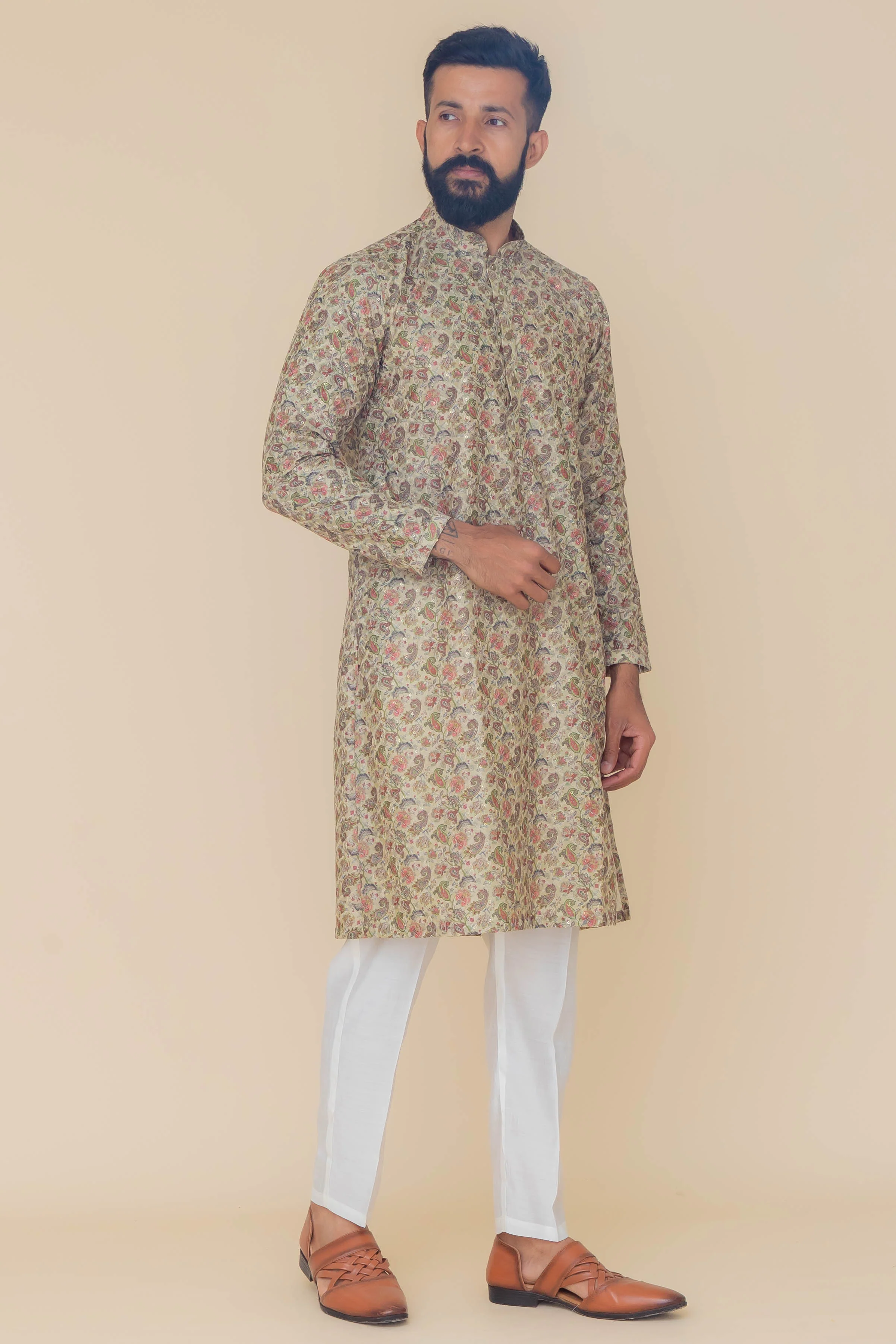 MLS PRINTED KURTA PAJAMA