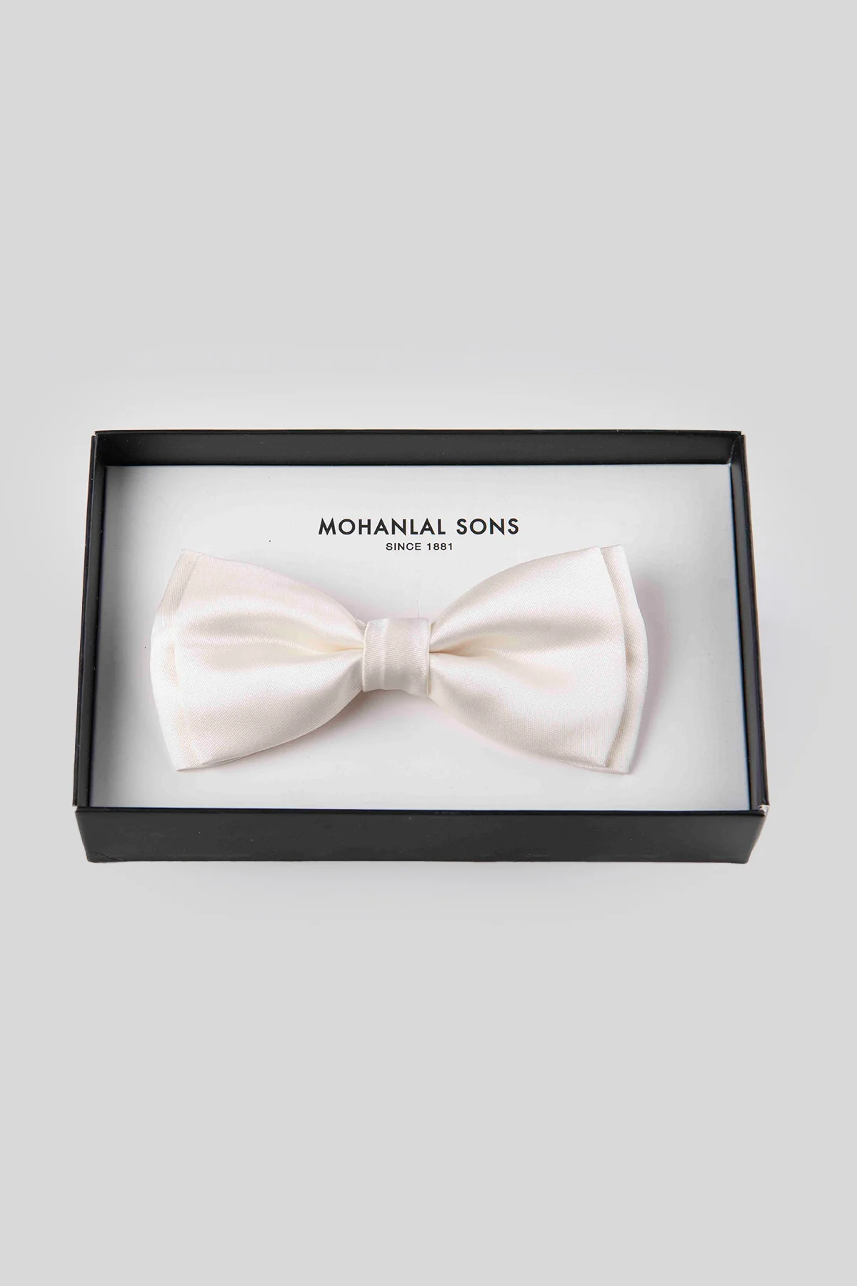 MLS Cream Solid Bow Tie