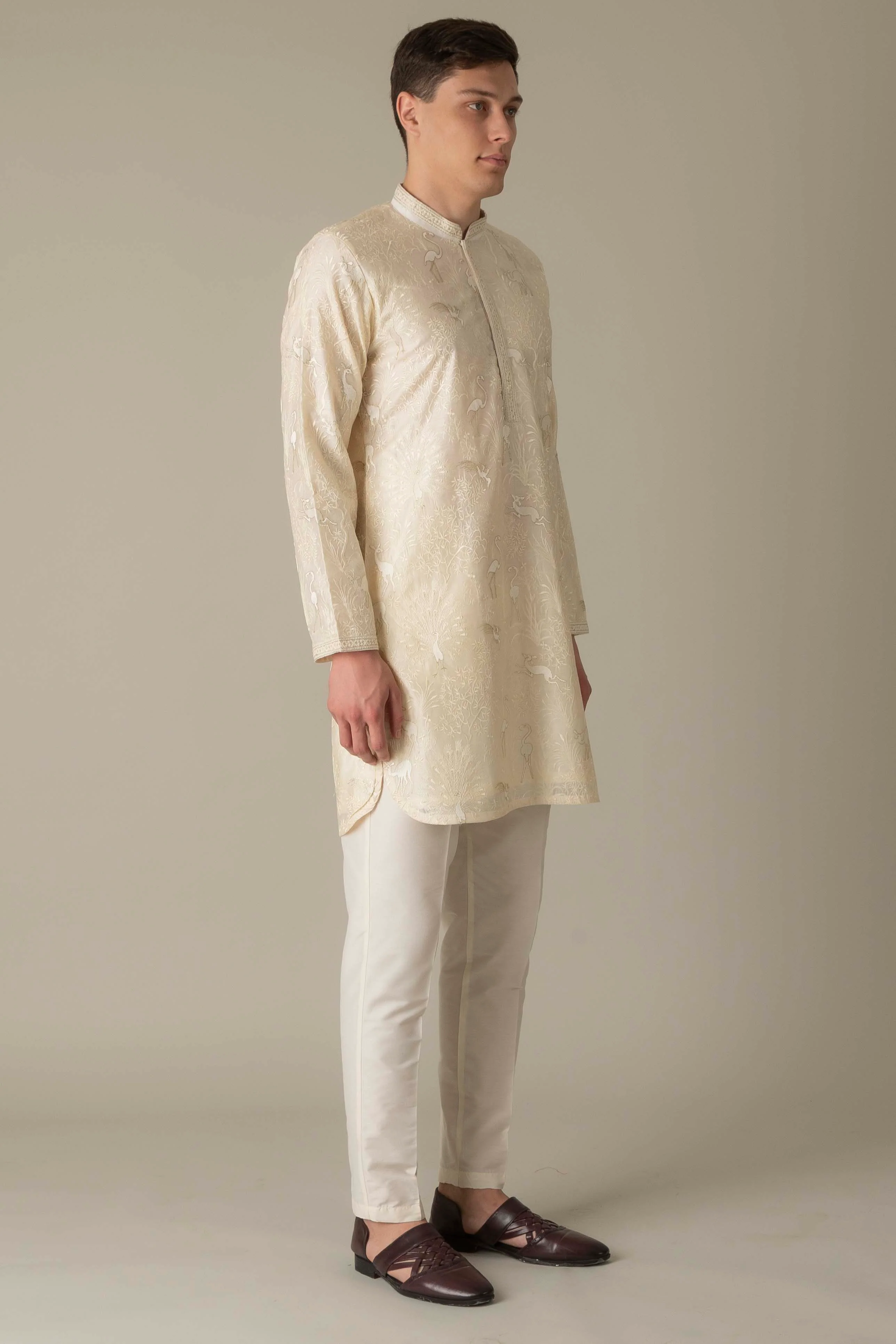 MLS EMBROIDERED KURTA PAJAMA