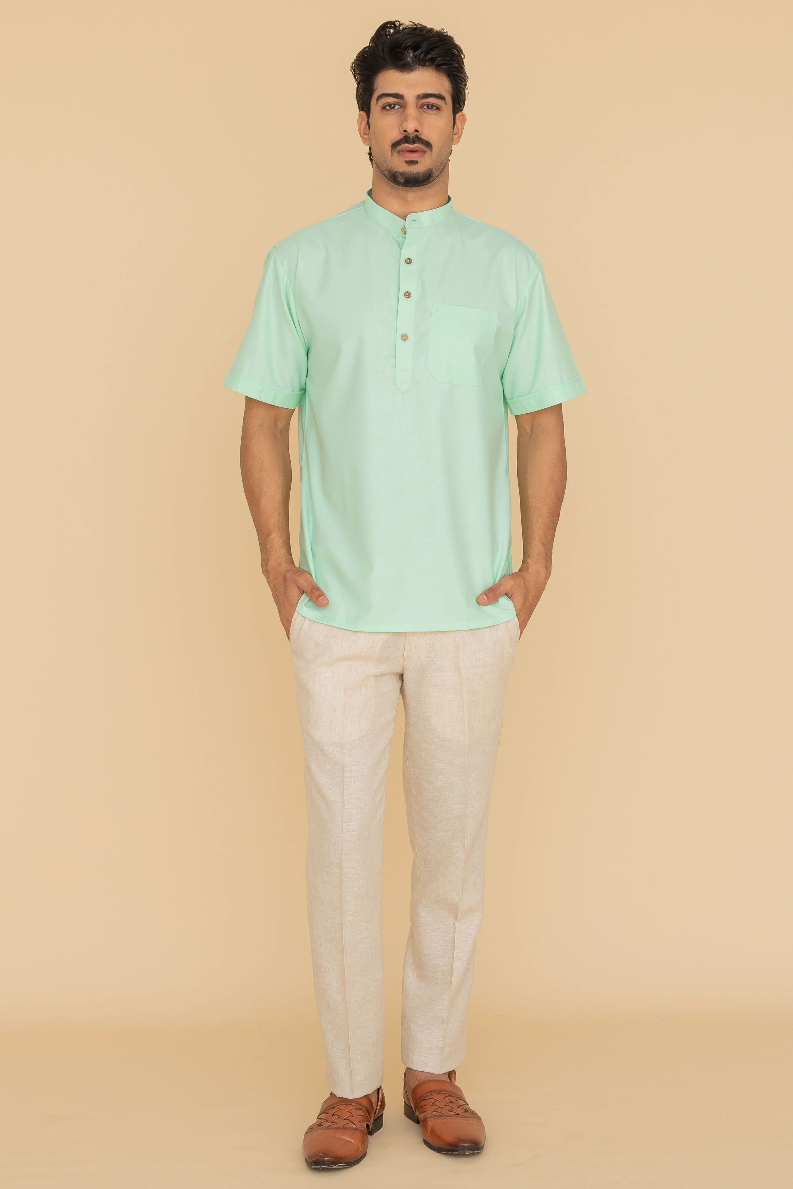 MLS SHORT KURTA HALF SLEEVES