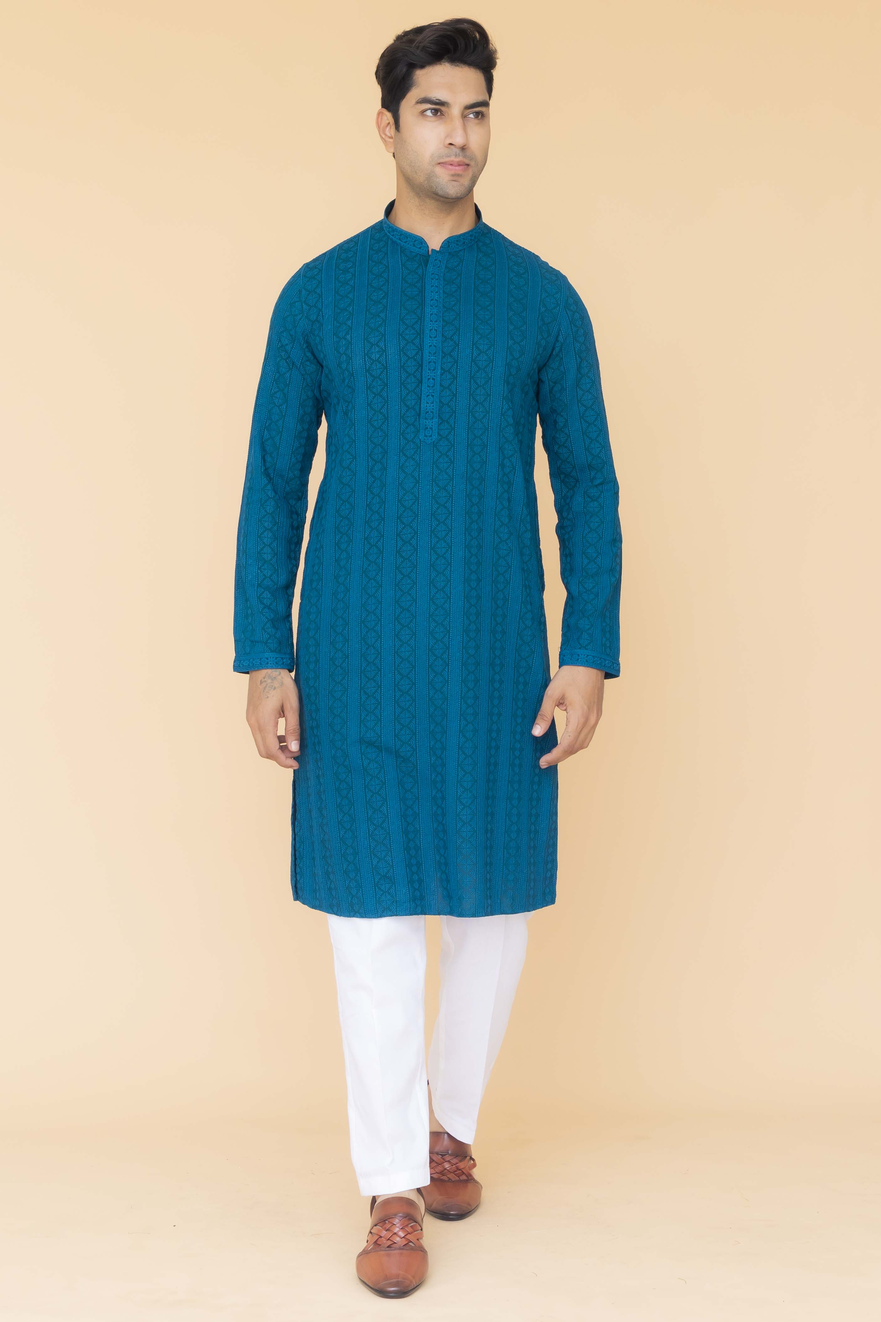 MLS CHIKANKARI KURTA PAJAMA