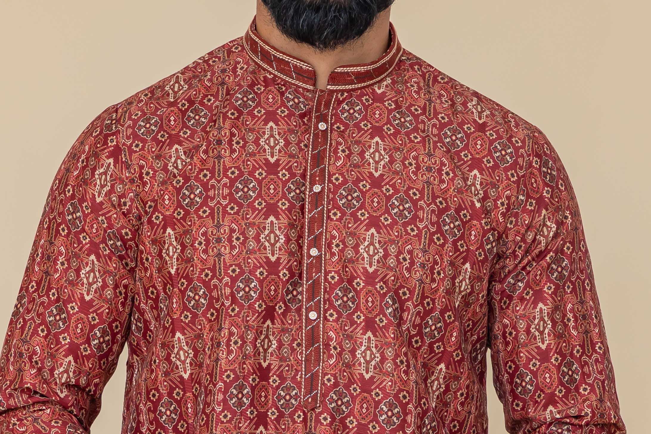 MLS PRINTED KURTA PAJAMA