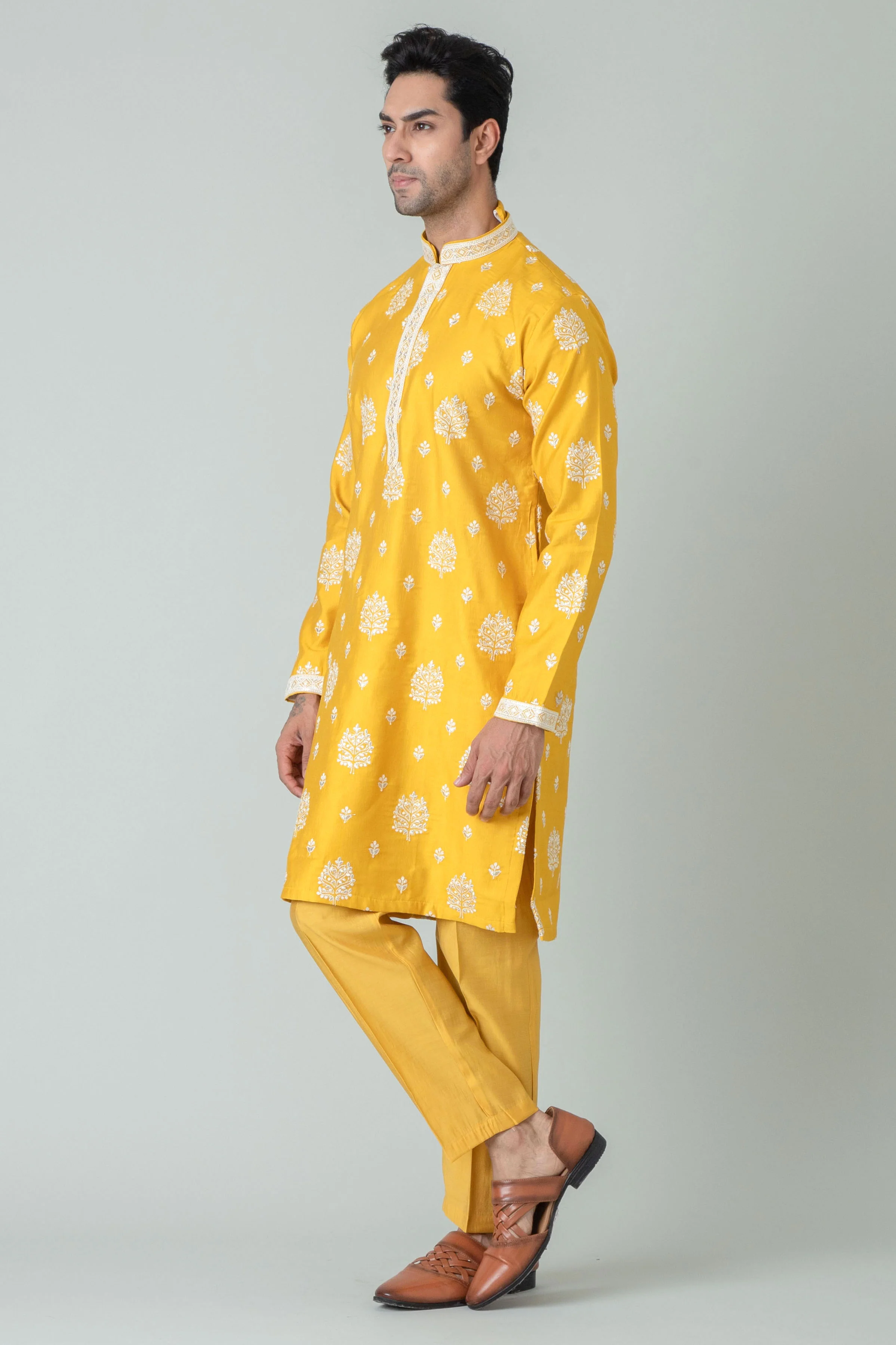 MLS EMBROIDERED KURTA PAJAMA