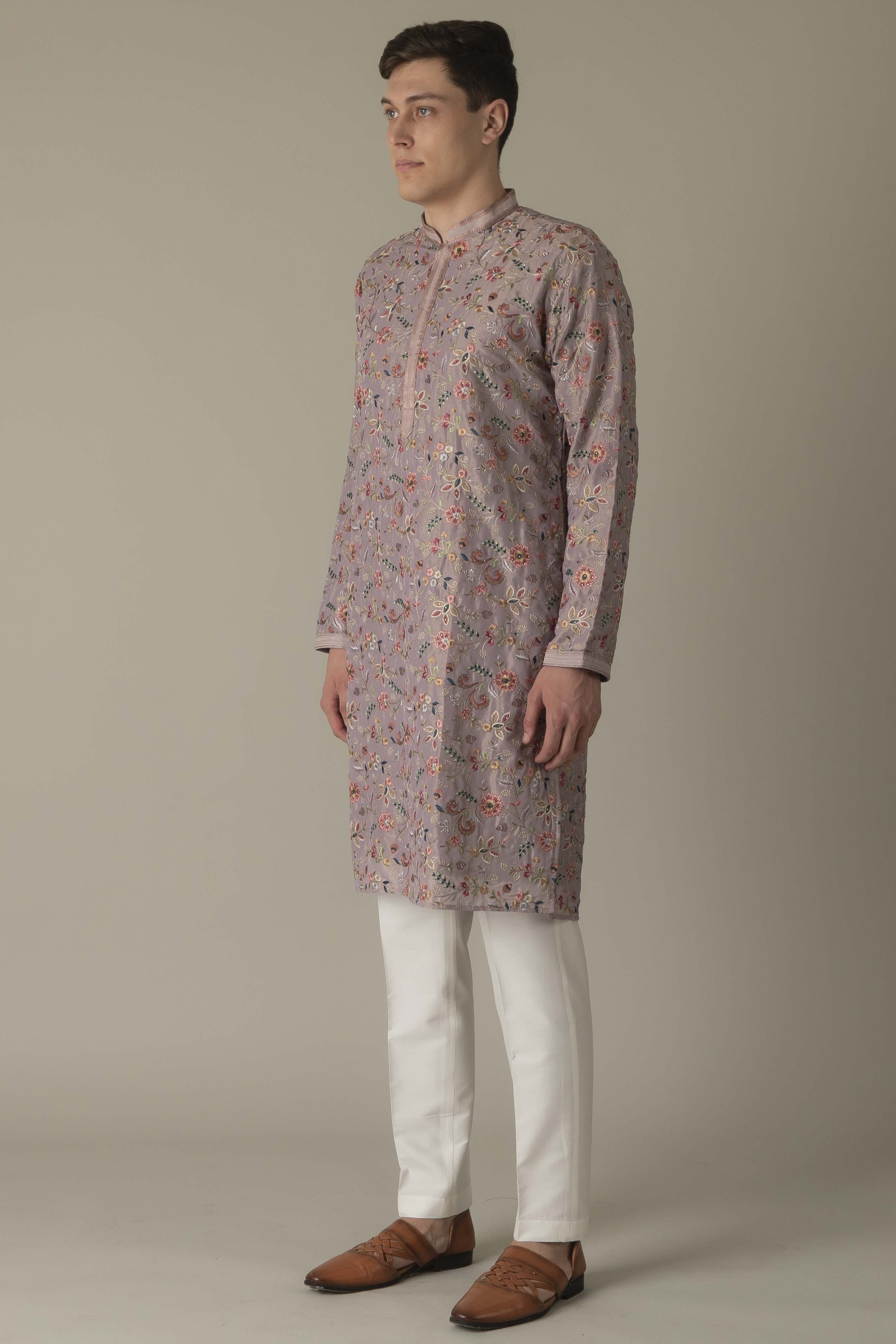 MLS EMBROIDERED KURTA PAJAMA