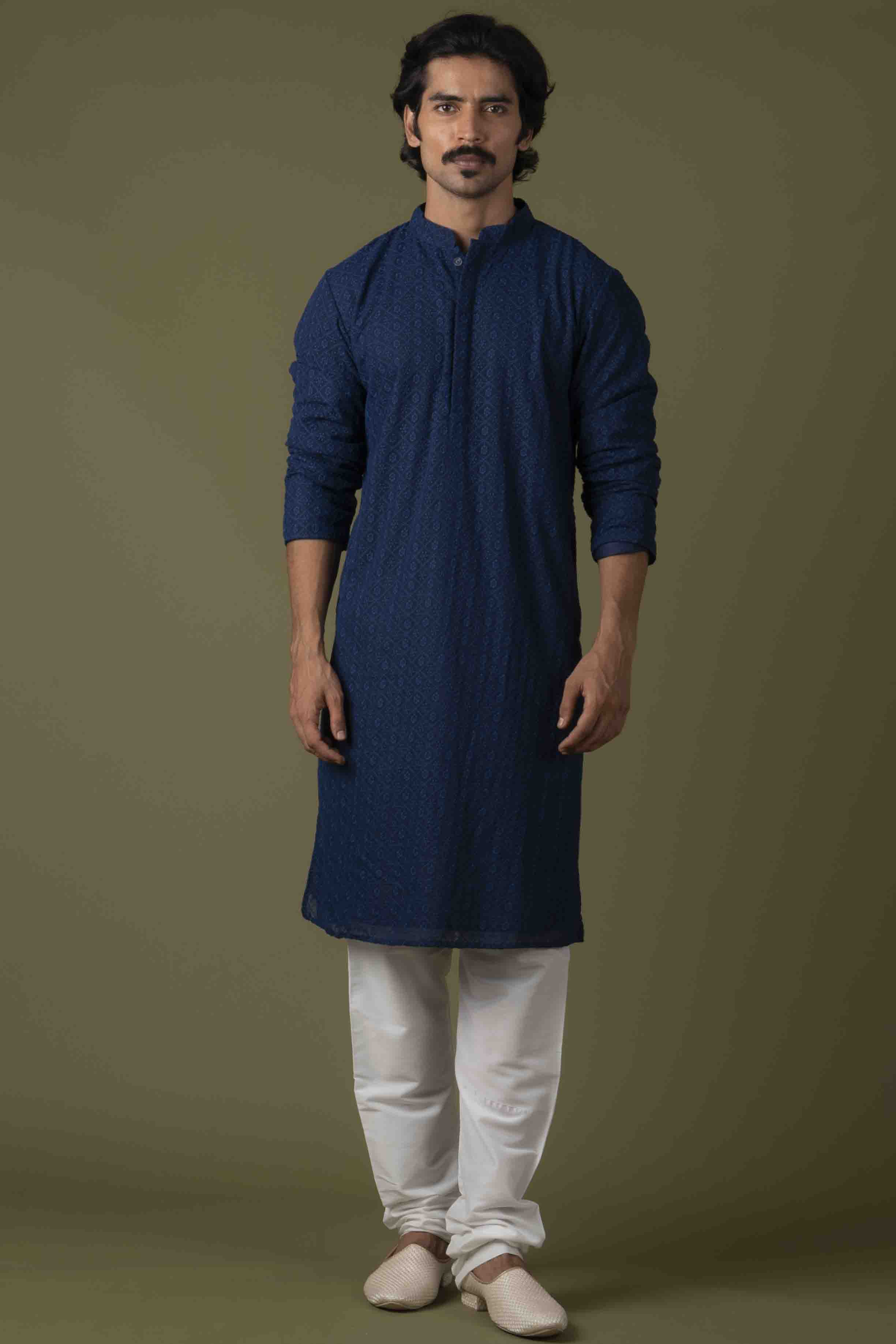MLS CHIKANKARI KURTA PAJAMA