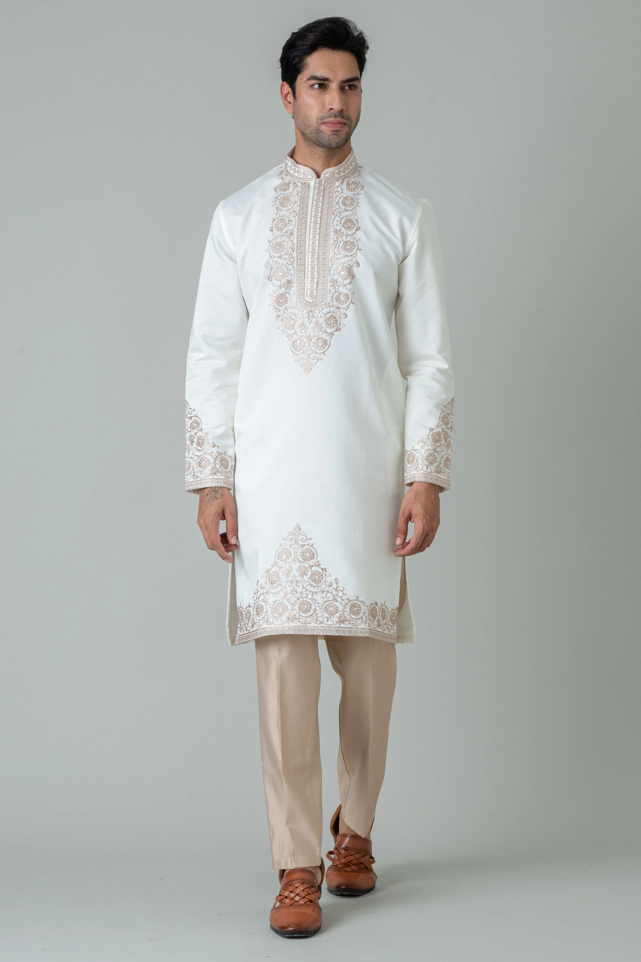 MLS EMBROIDERED KURTA PAJAMA