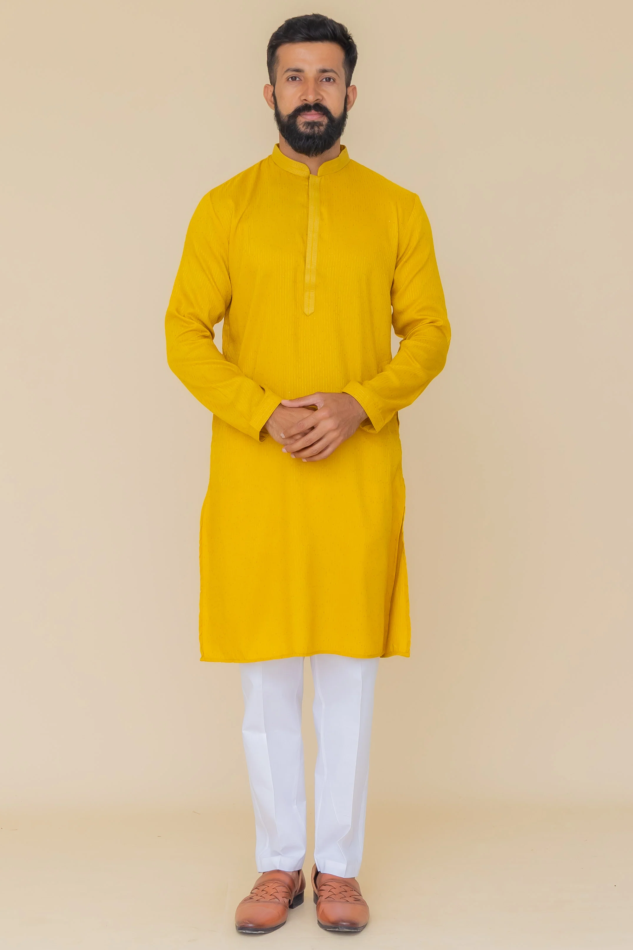 MLS EMBROIDERED KURTA PAJAMA