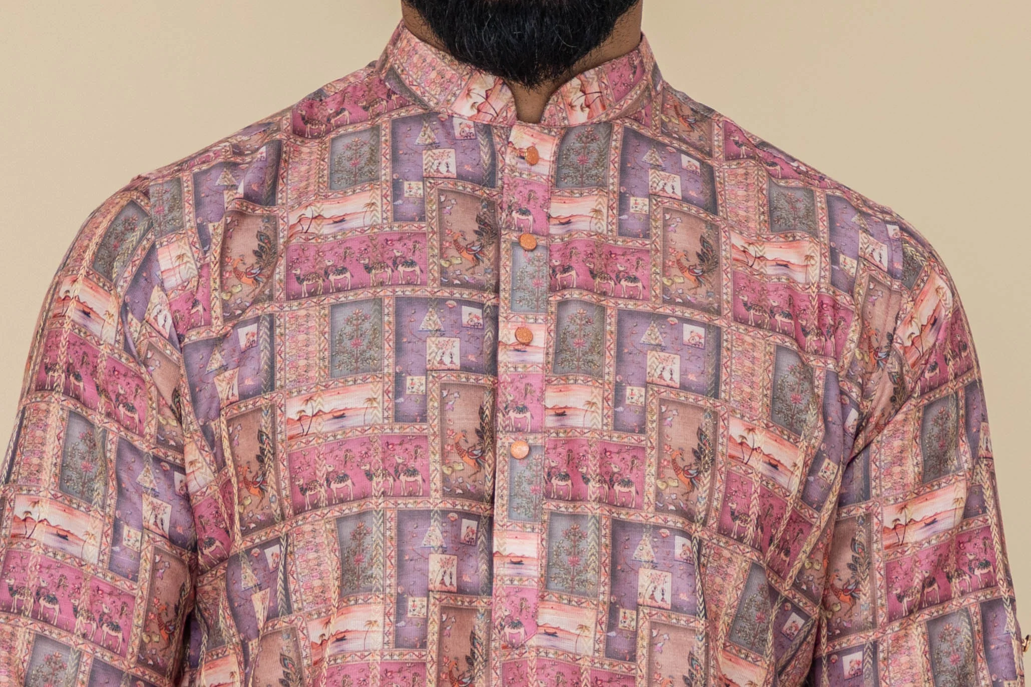 MLS PRINTED KURTA PAJAMA