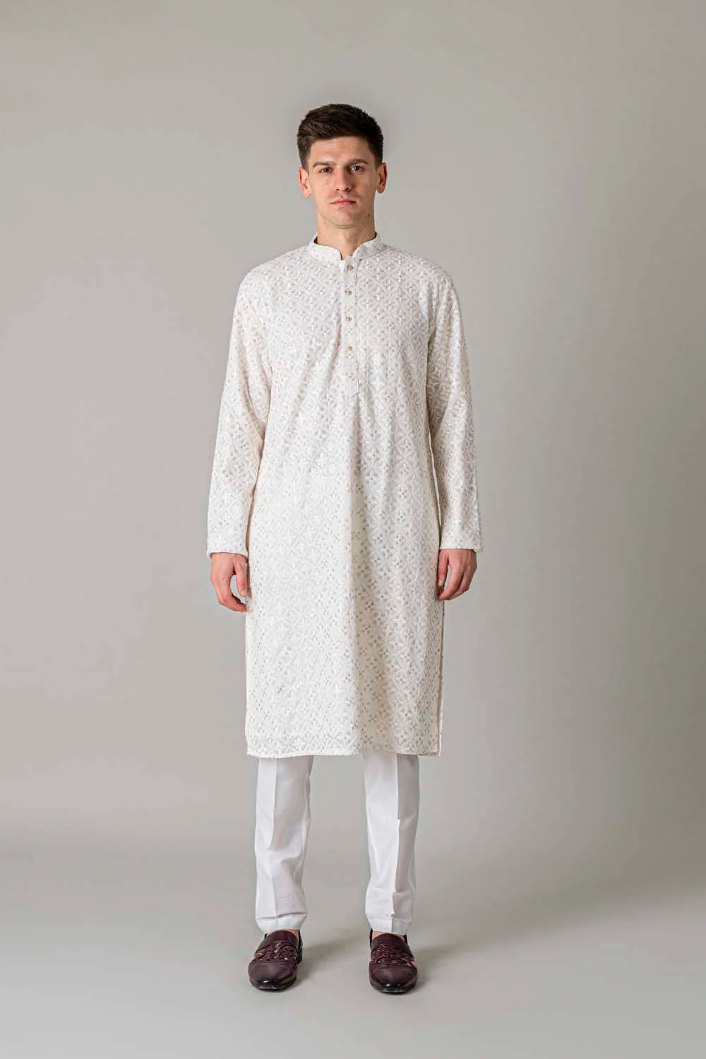 MLS EMBROIDERED KURTA PAJAMA
