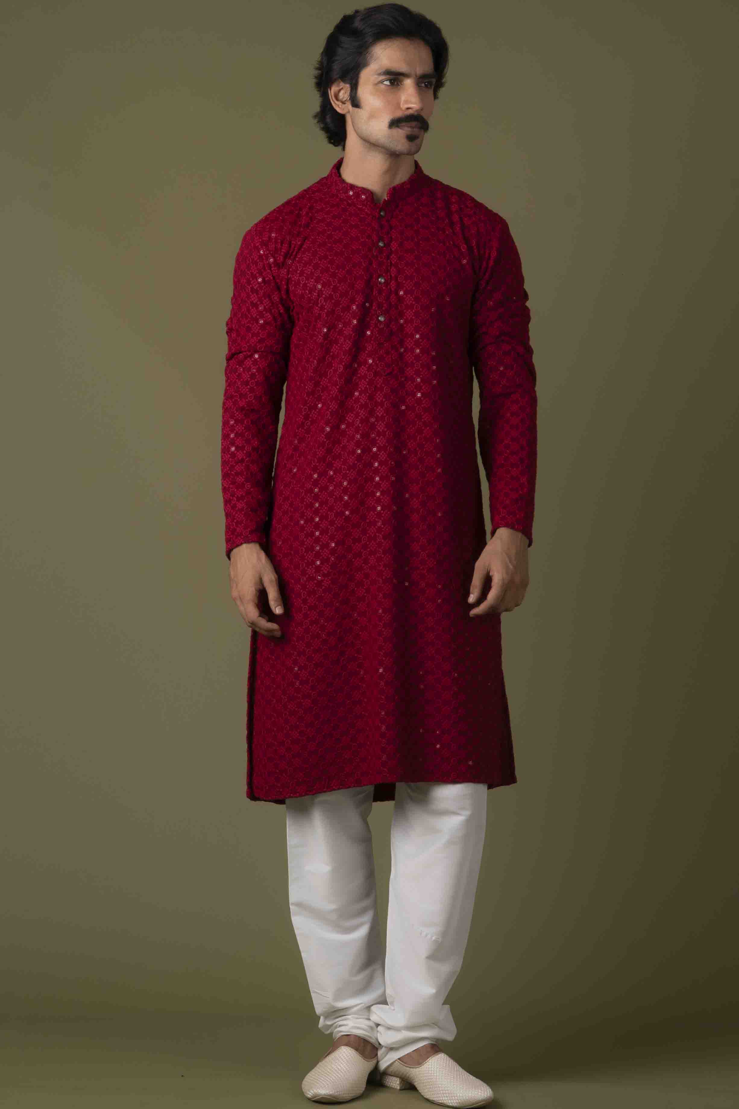 MLS CHIKANKARI KURTA PAJAMA