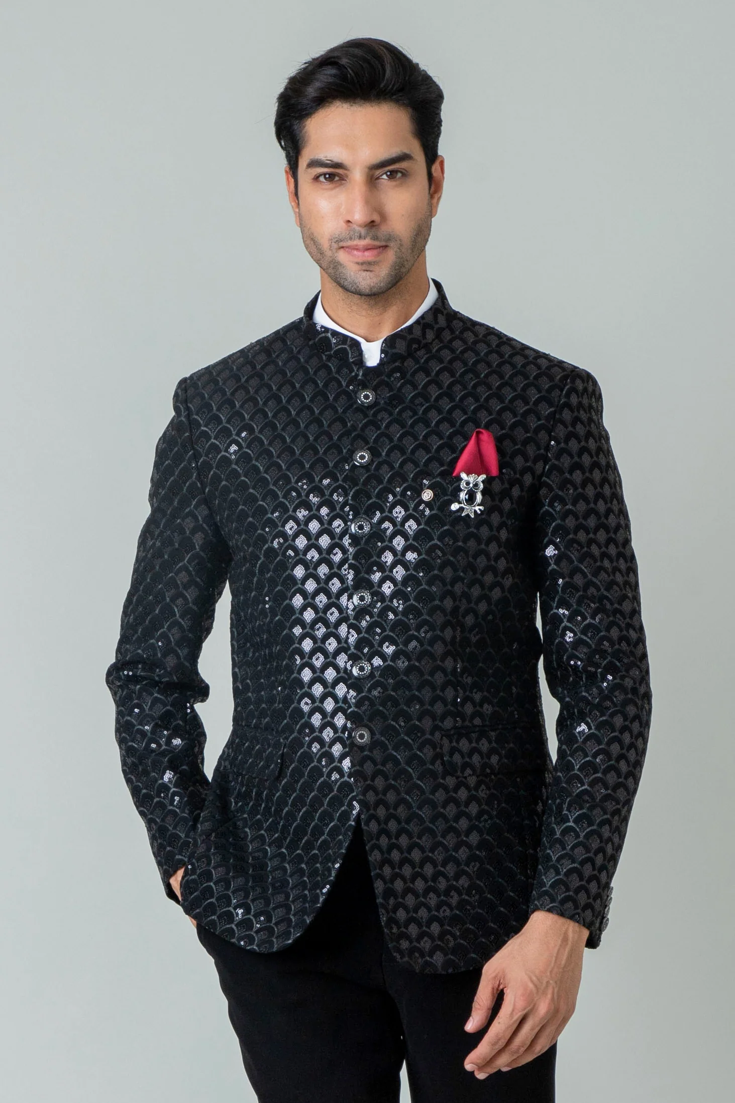 MLS EMBROIDERED JODHPURI SUIT
