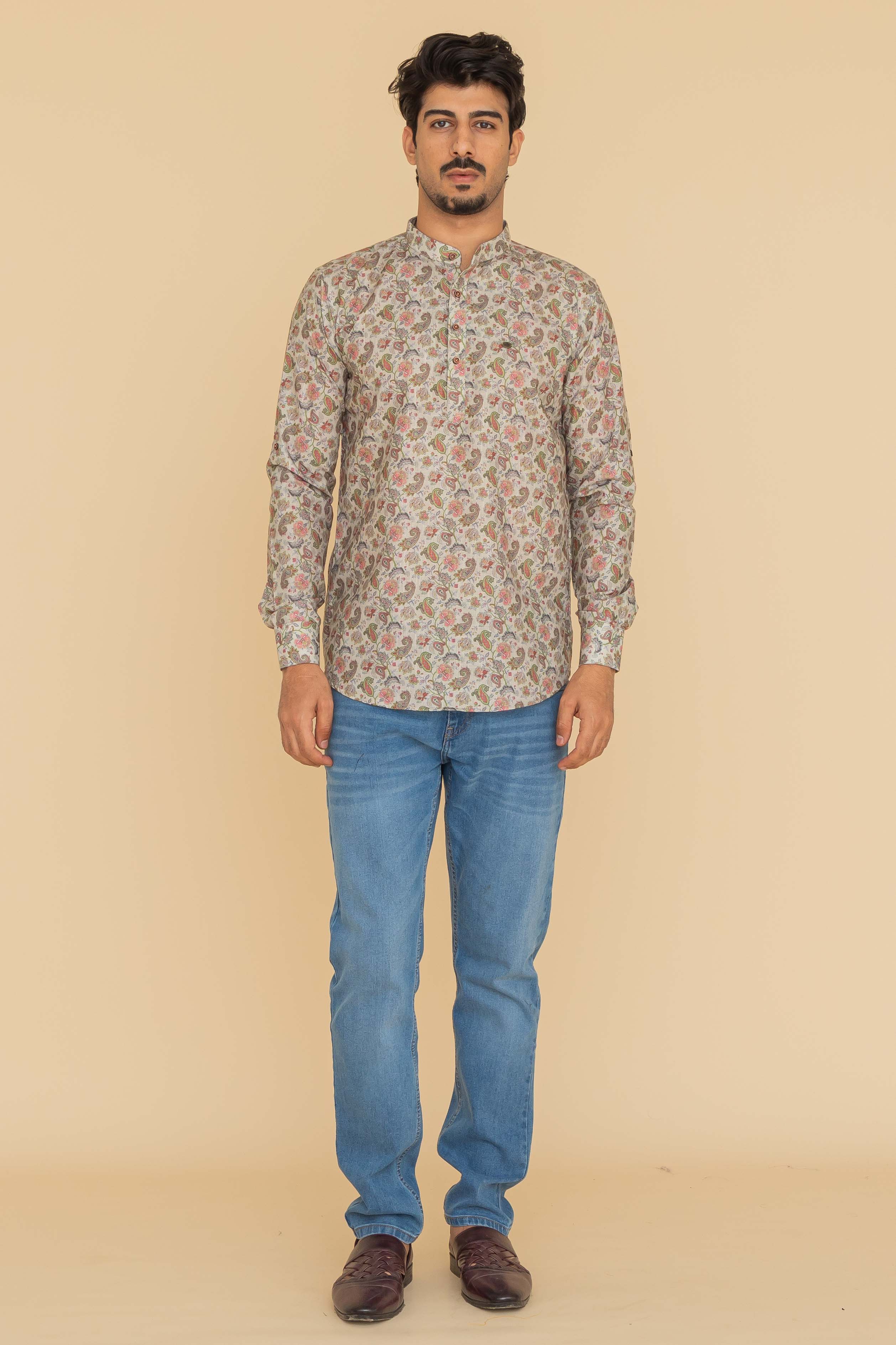 MLS SHORT KURTA FULL SLEEVES