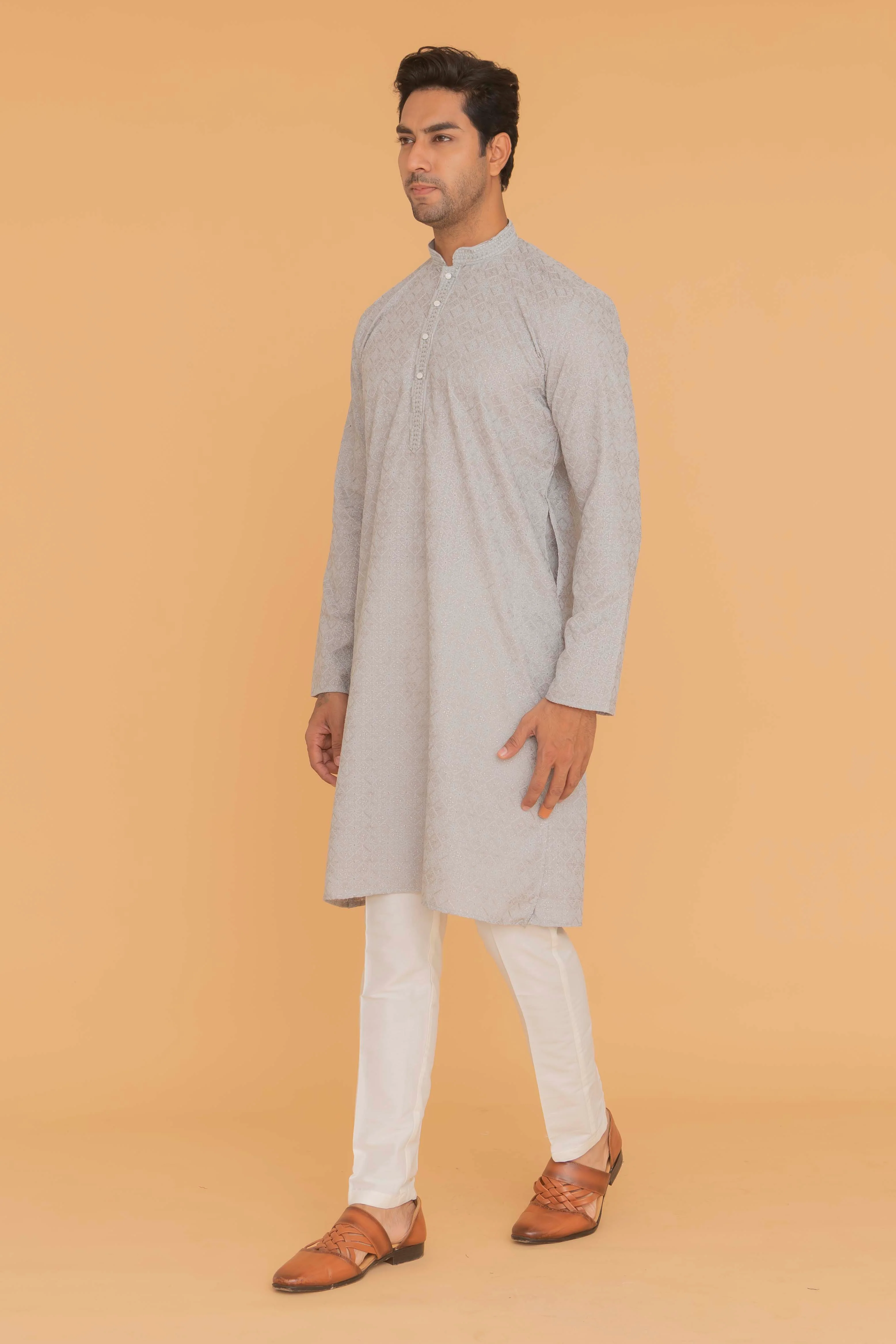 MLS EMBROIDERED KURTA PAJAMA