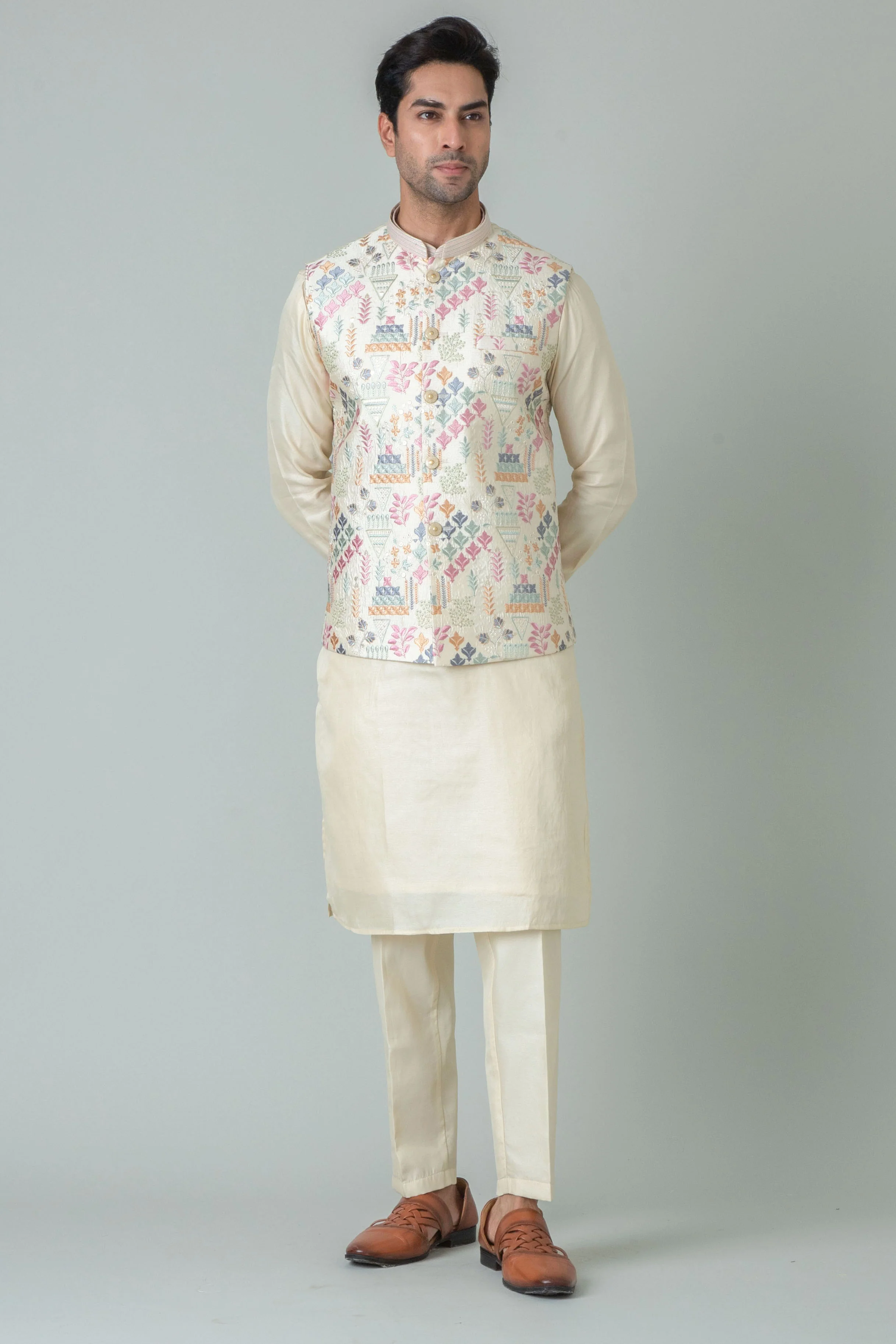 MLS KURTA JAWAHAR SET
