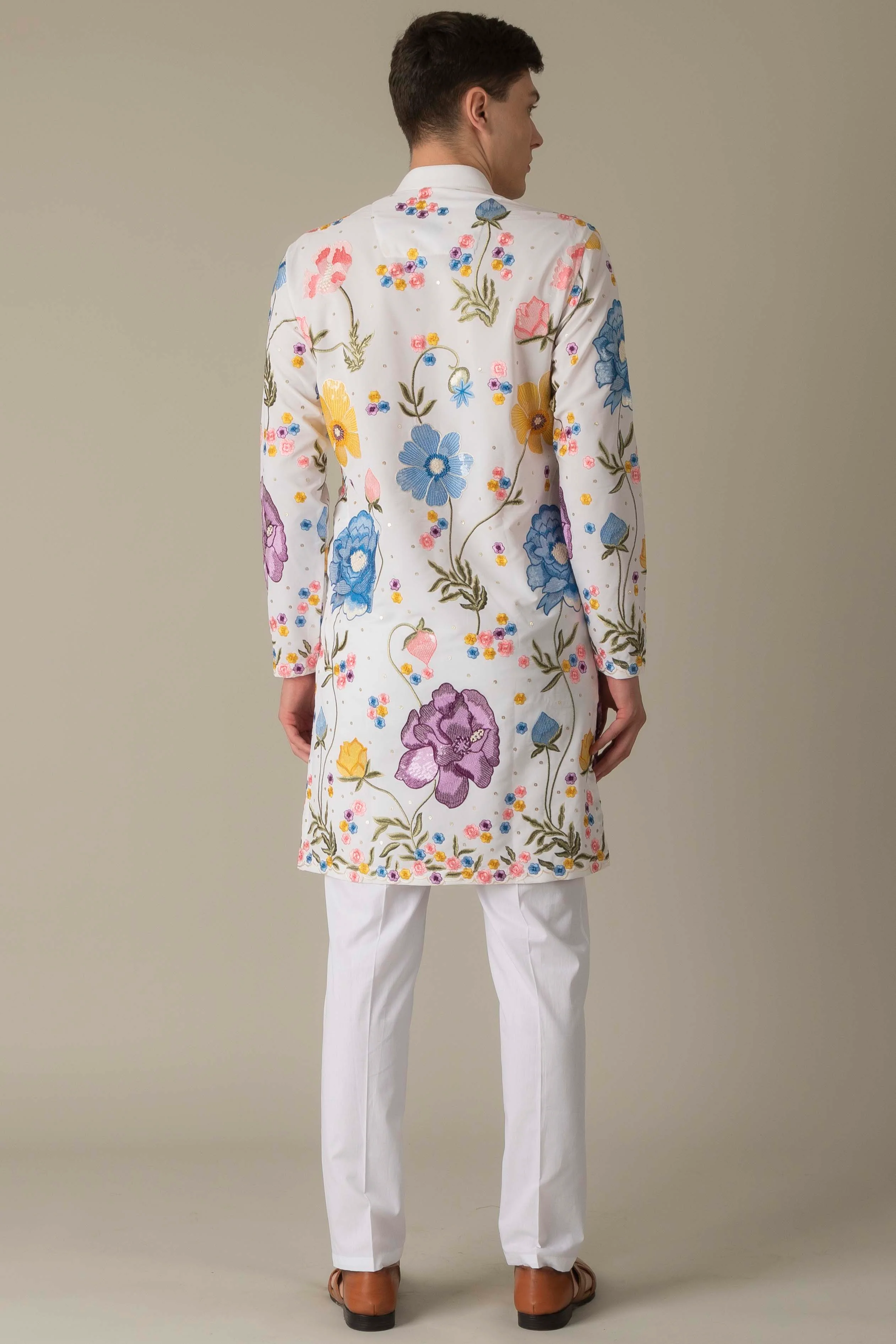 MLS EMBROIDERED KURTA PAJAMA