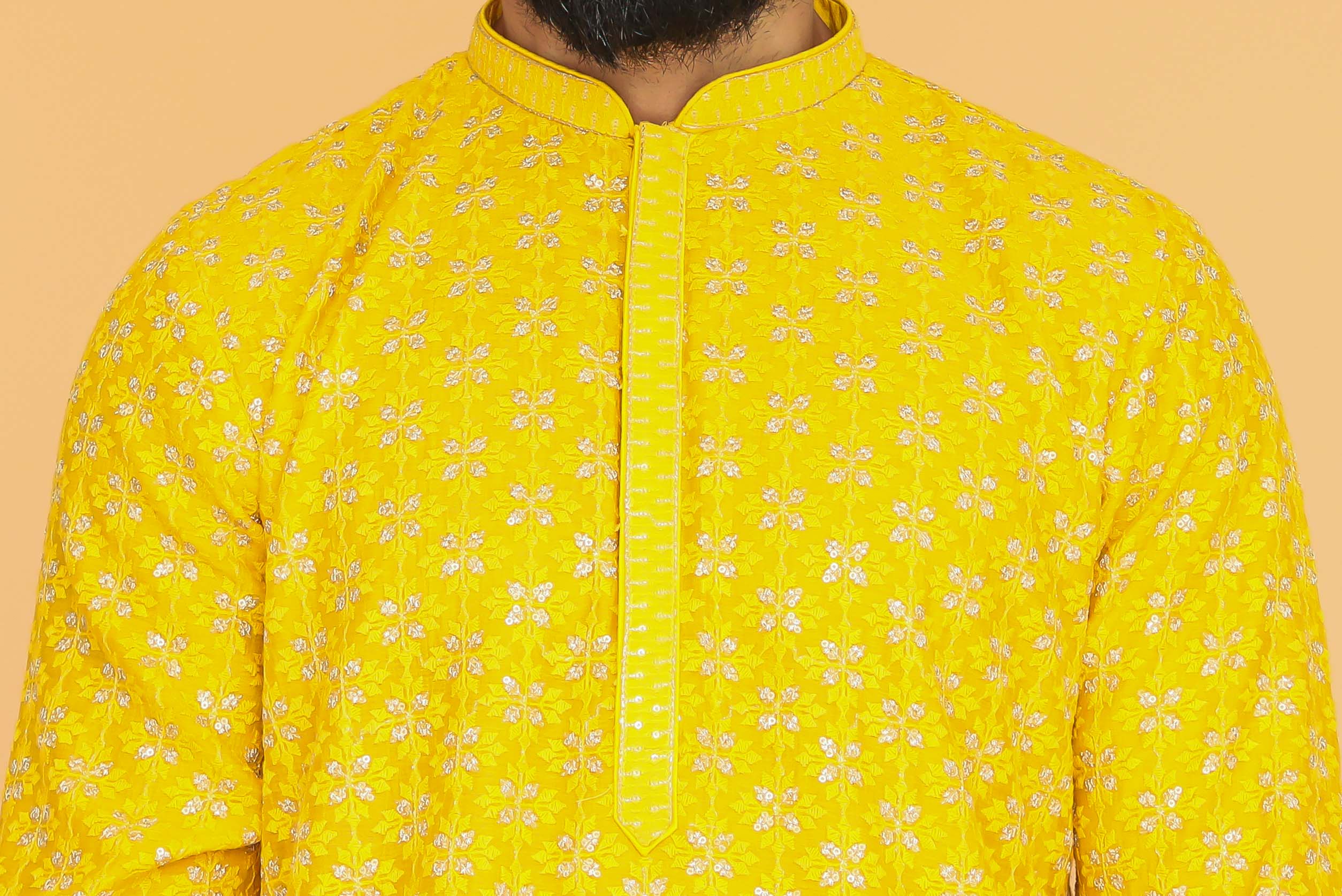 MLS EMBROIDERED KURTA PAJAMA