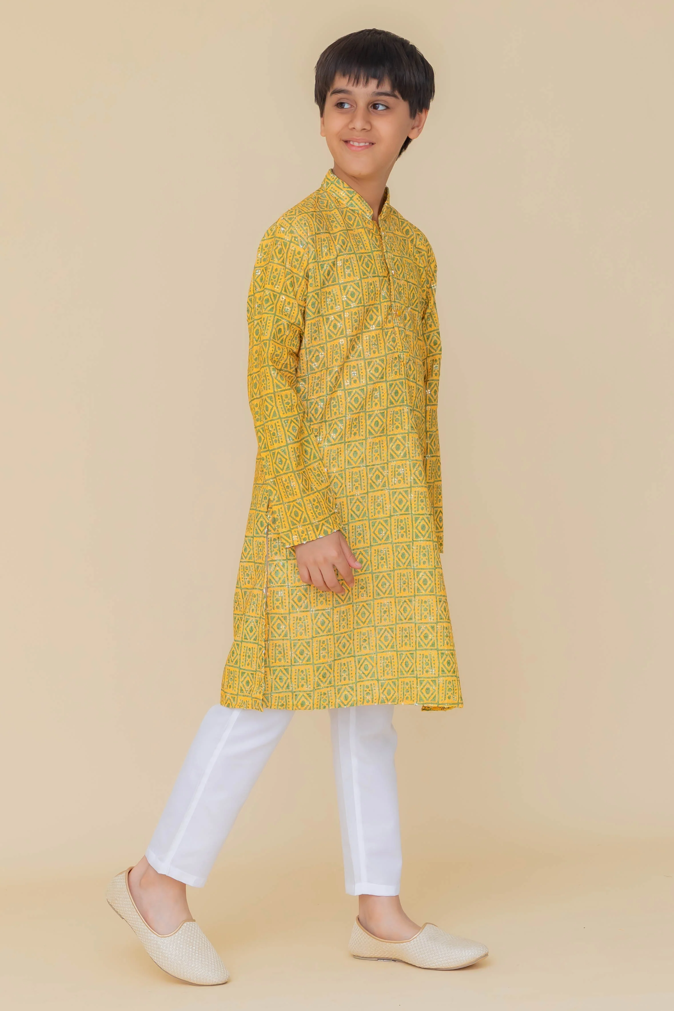 MLS KIDS PRINTED KURTA PAJAMA