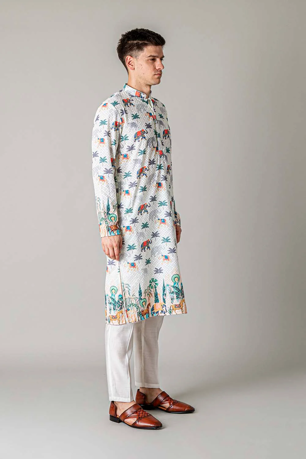 MLS PRINTED KURTA PAJAMA