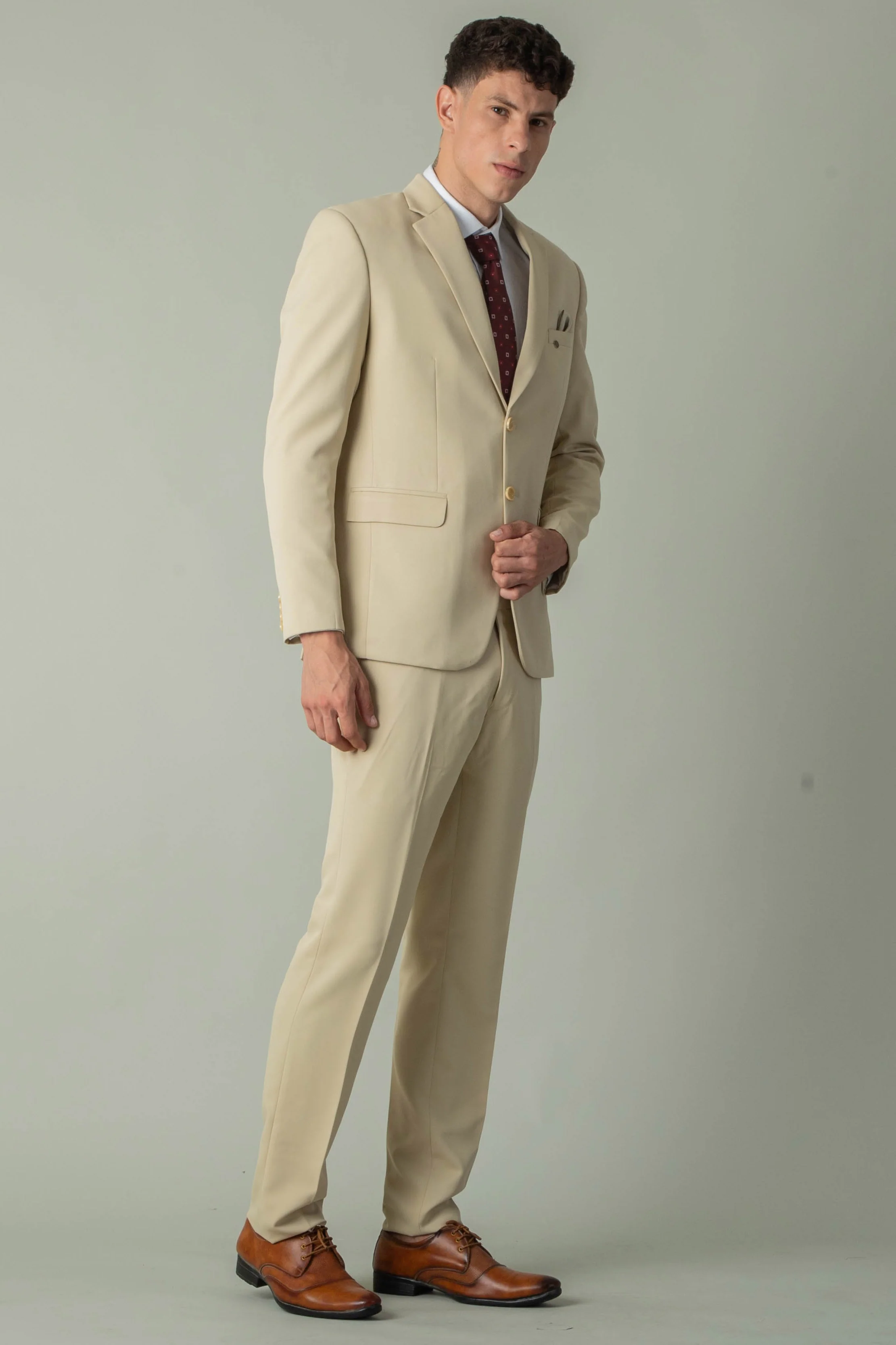 MLS BUSINESS PLAIN SUIT 2PCS