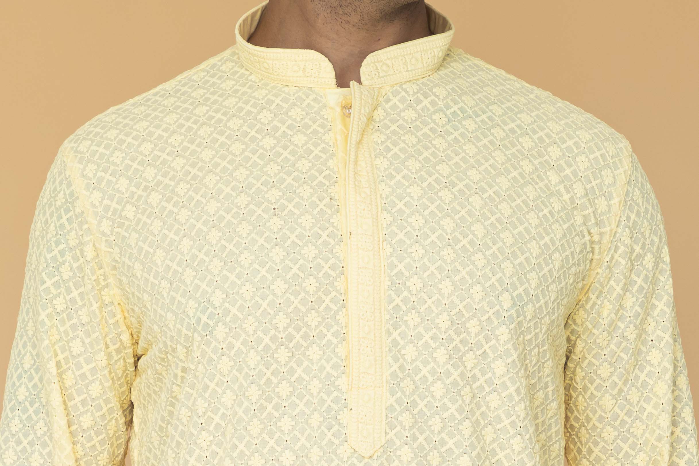 MLS CHIKANKARI KURTA PAJAMA