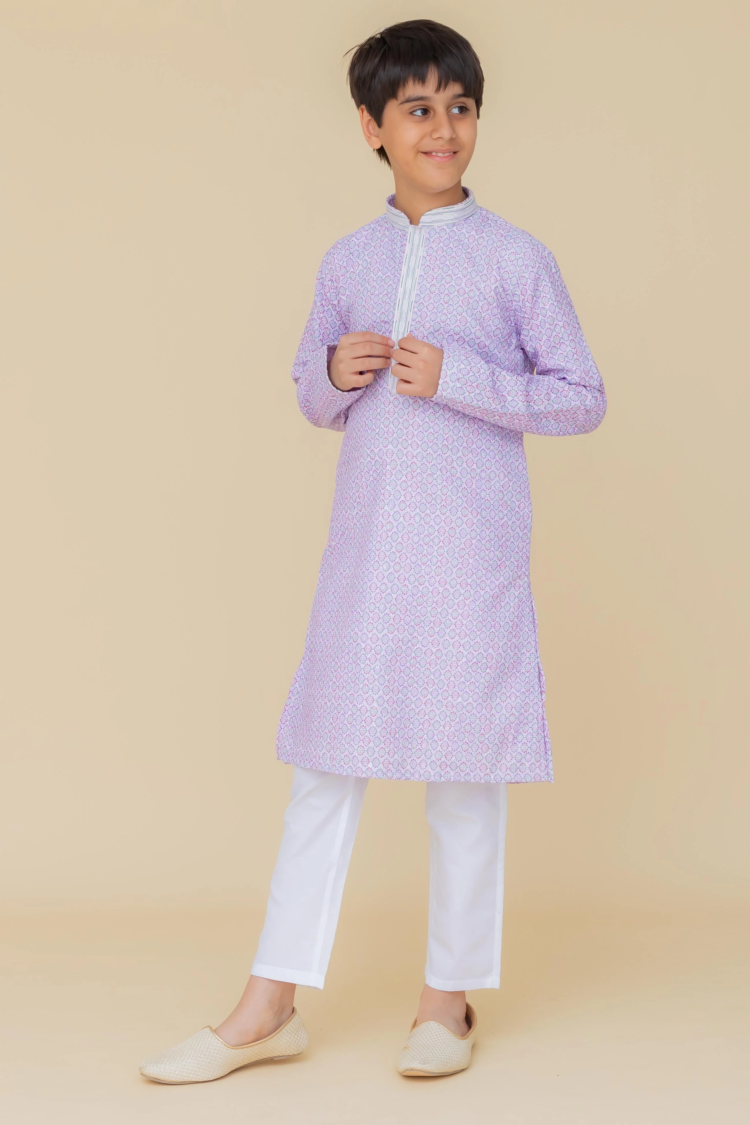 MLS PRINTED KIDS KURTA PAJAMA