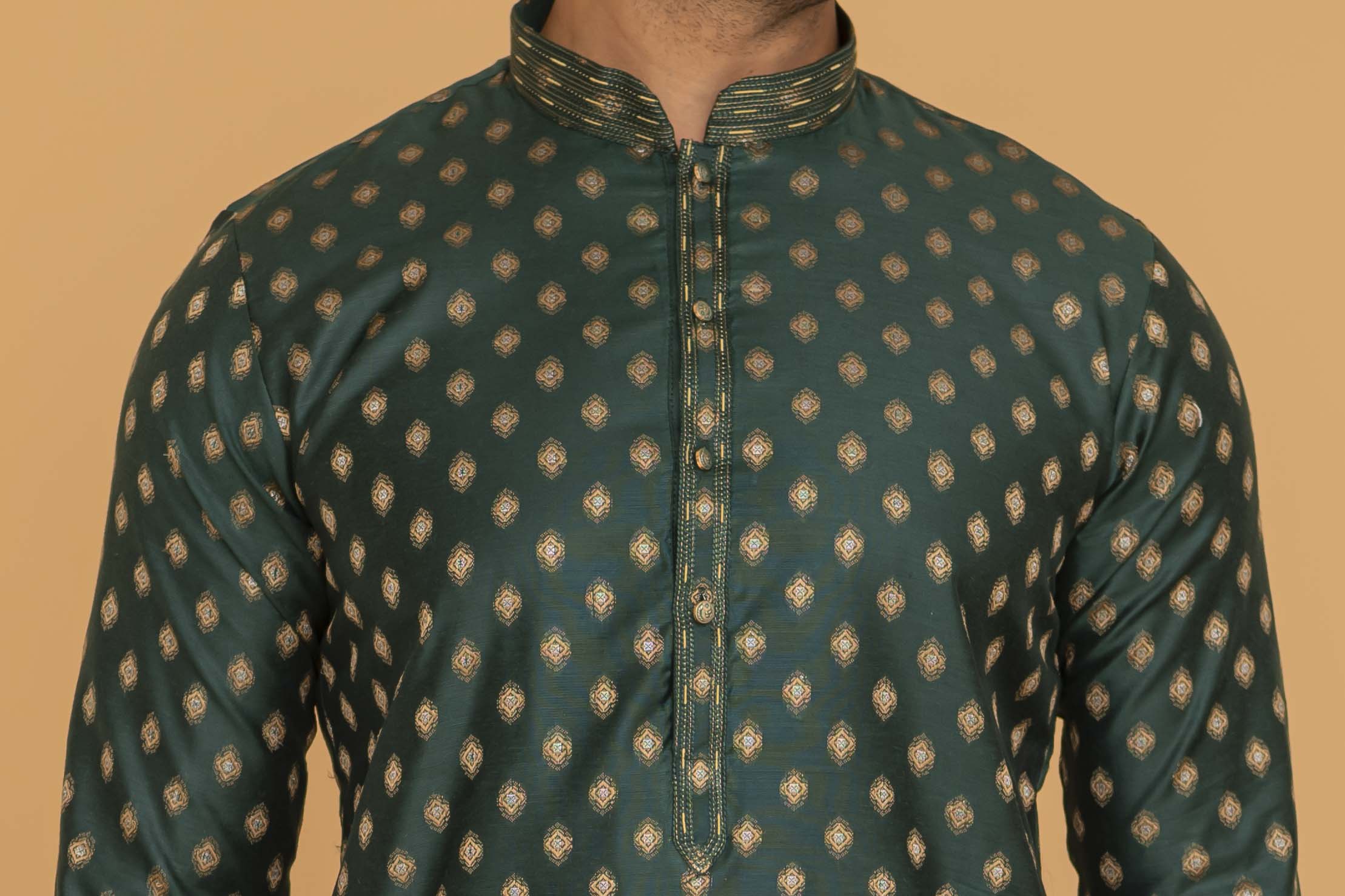 MLS EMBROIDERED KURTA PAJAMA