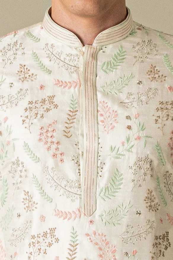 MLS EMBROIDERED KURTA PAJAMA