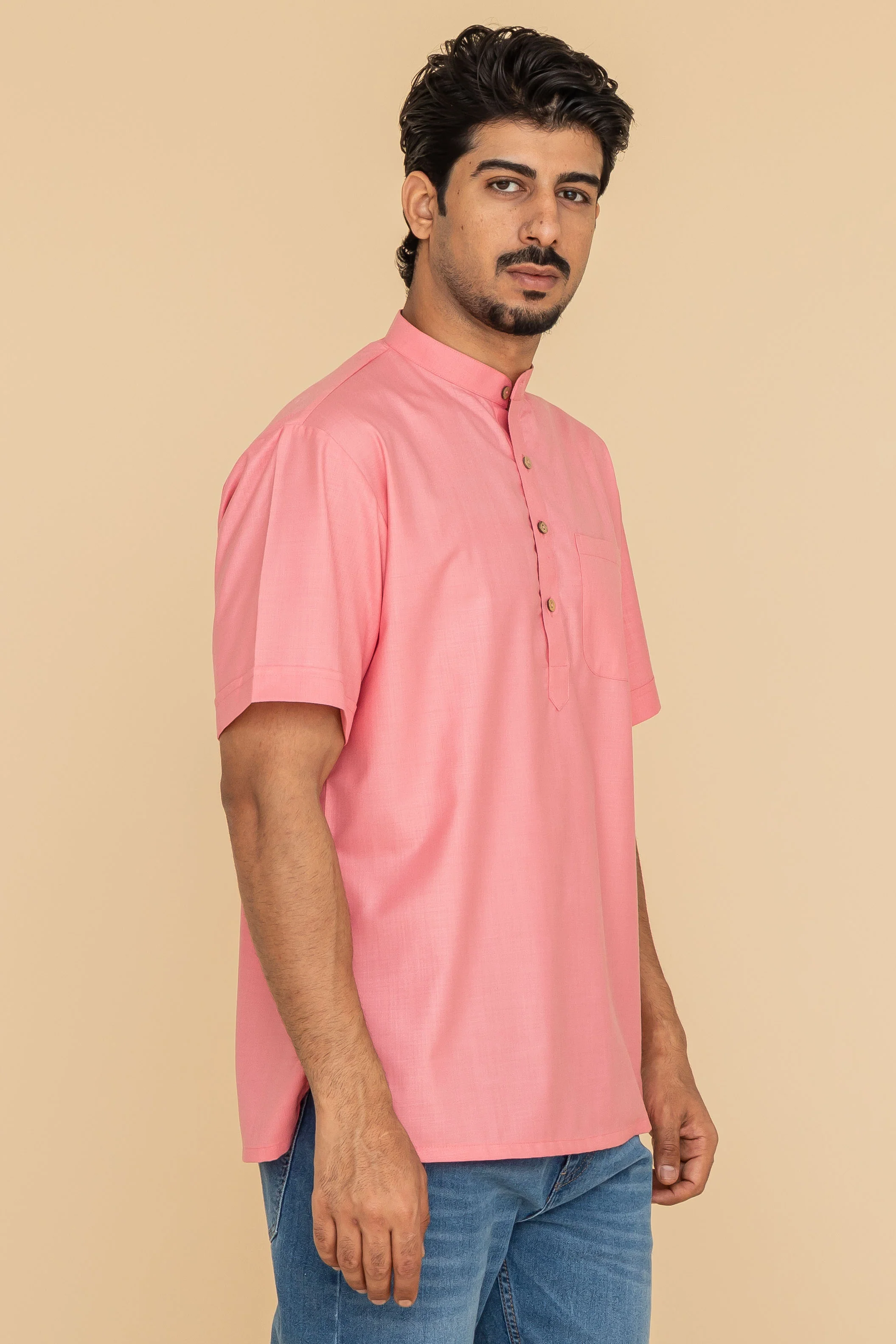 MLS SHORT KURTA HALF SLEEVES