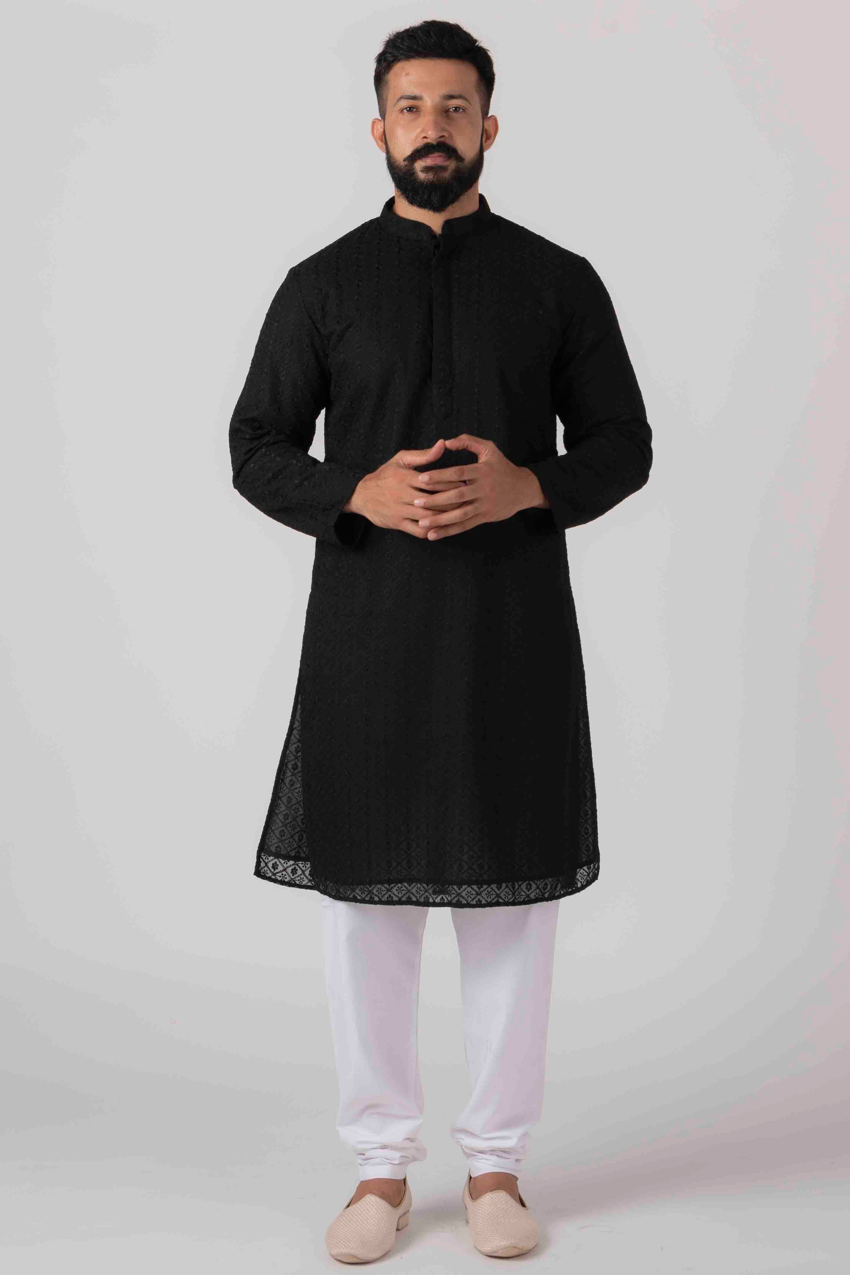 MLS CHIKANKARI KURTA PAJAMA