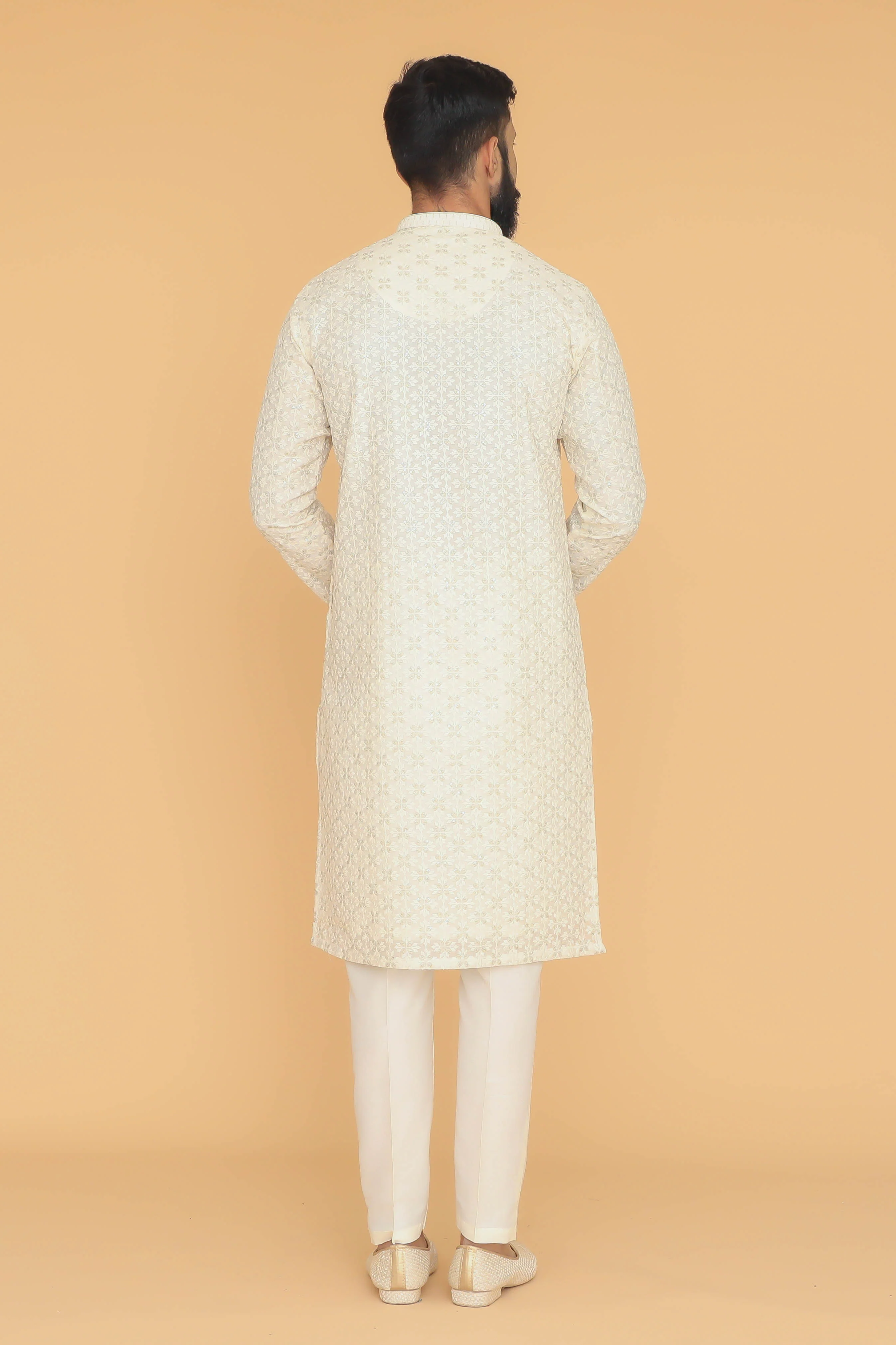 MLS EMBROIDERED KURTA PAJAMA