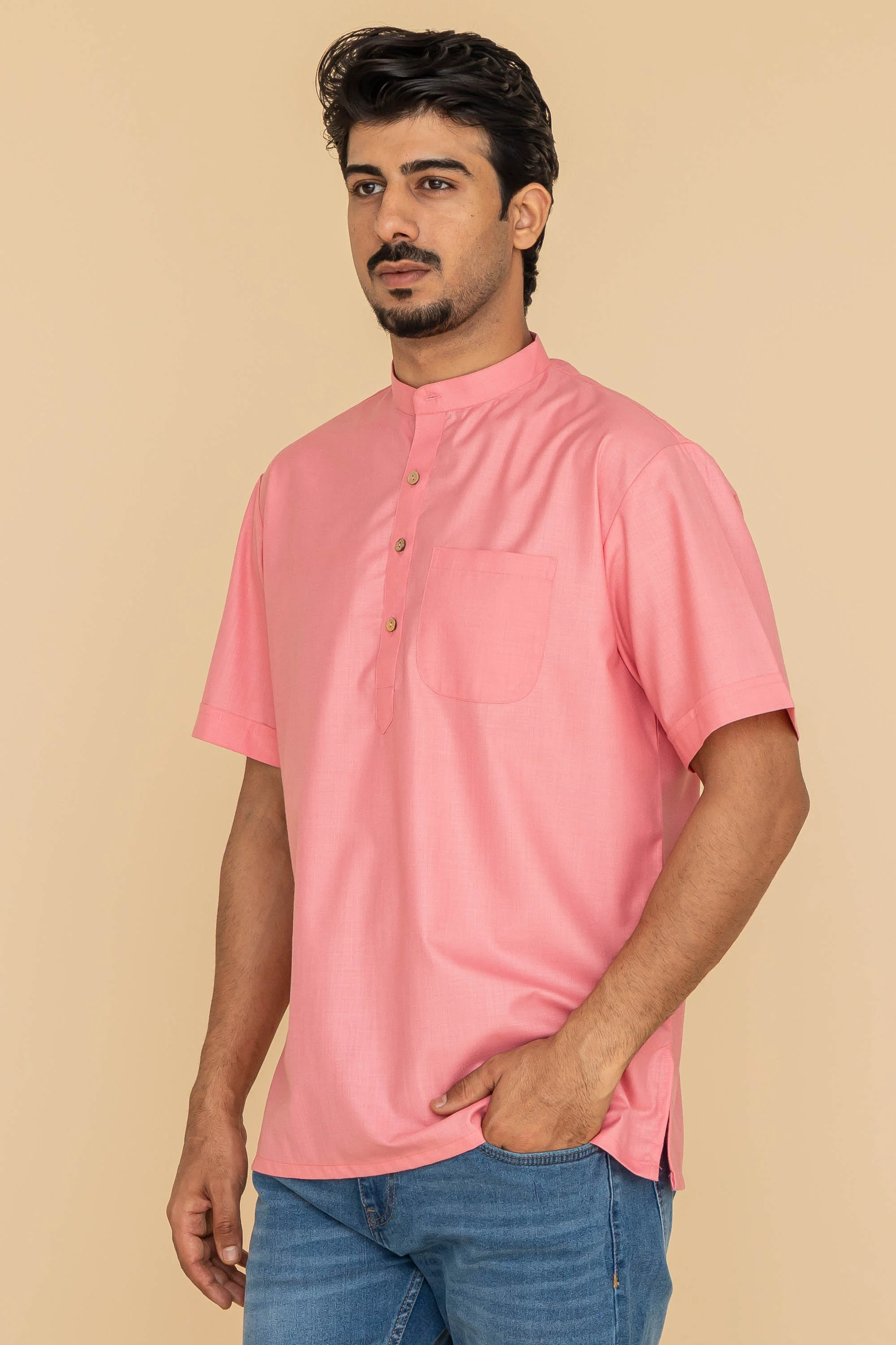 MLS SHORT KURTA HALF SLEEVES