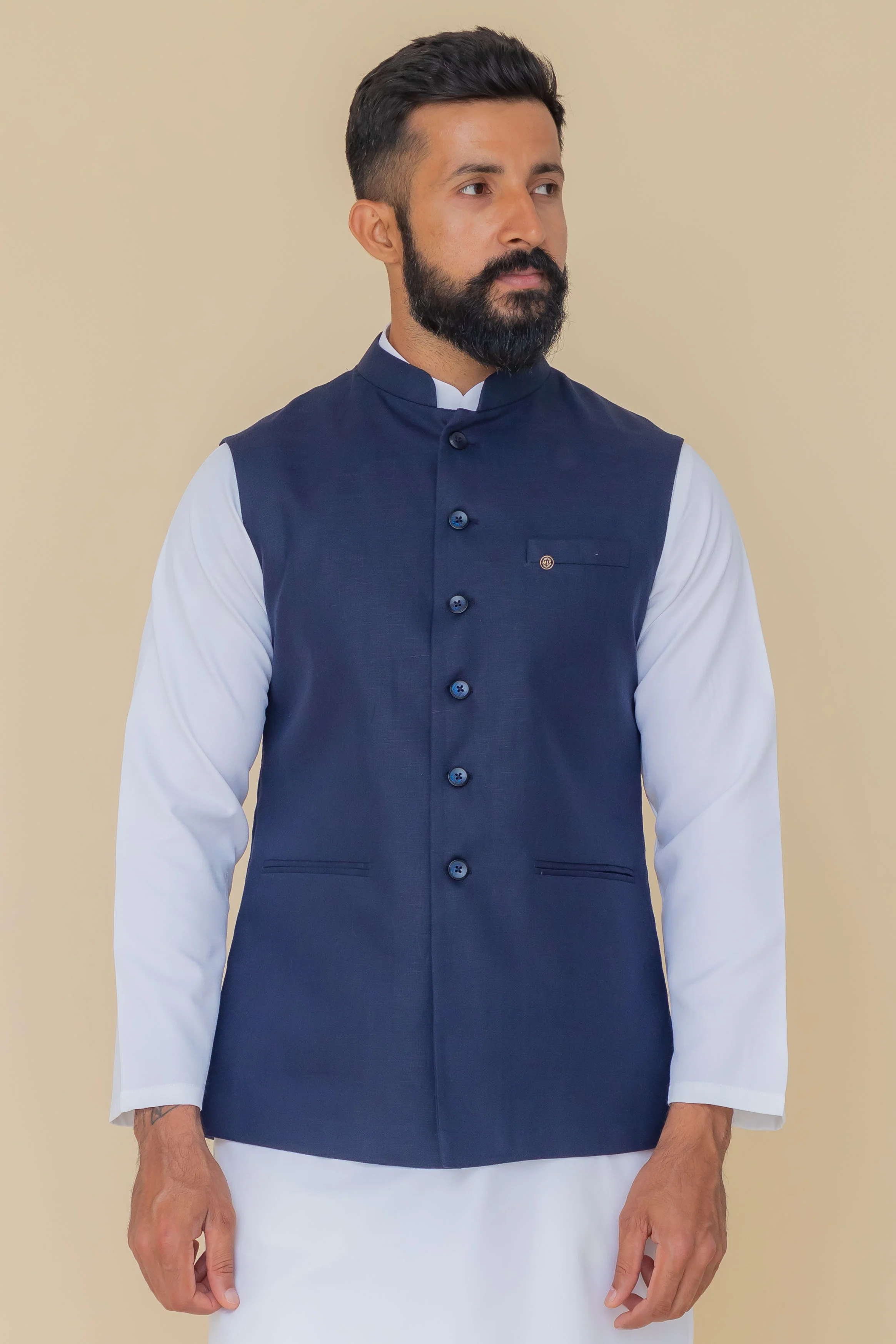 MLS LINEN JAWAHAR JACKET