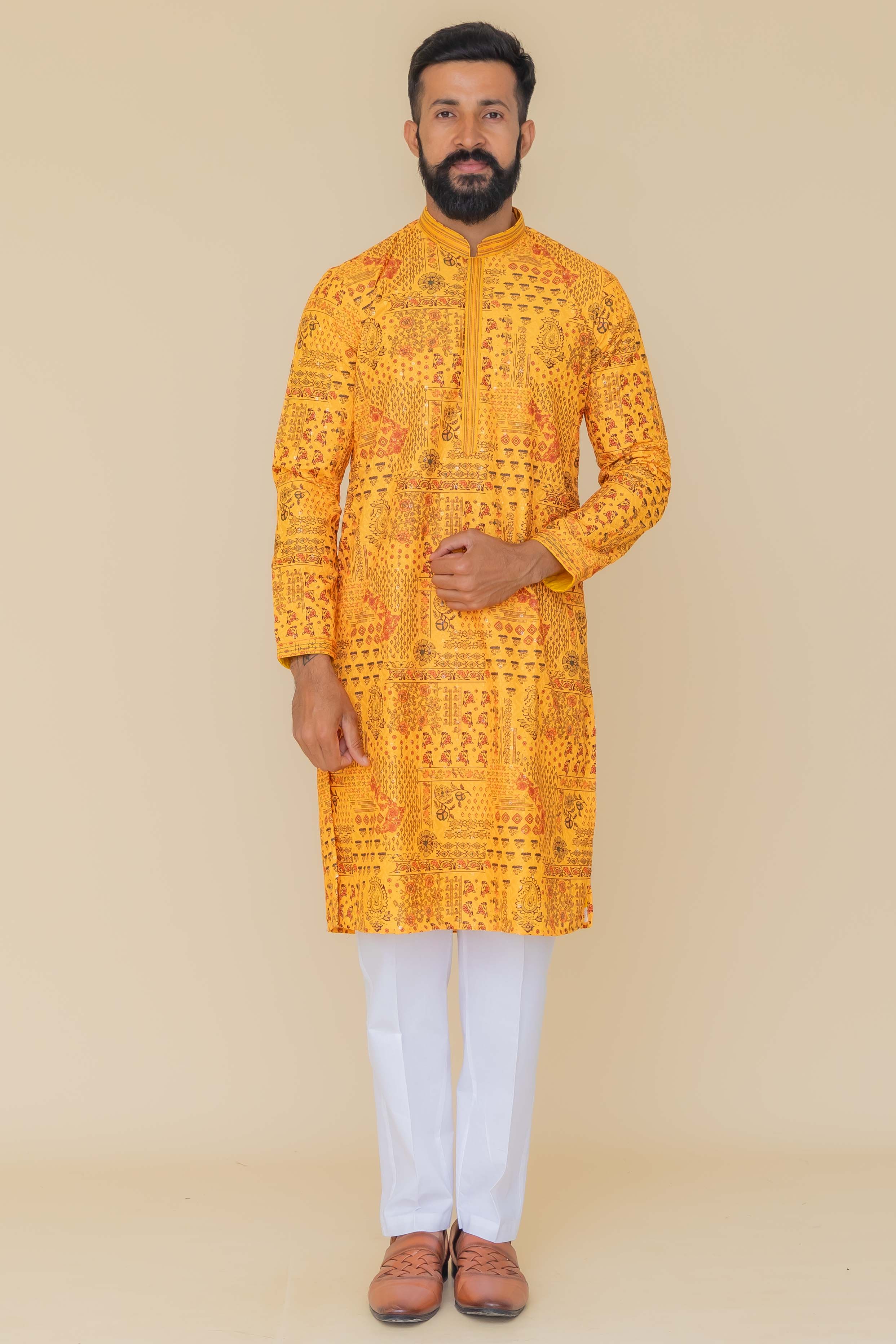 MLS PRINTED KURTA PAJAMA
