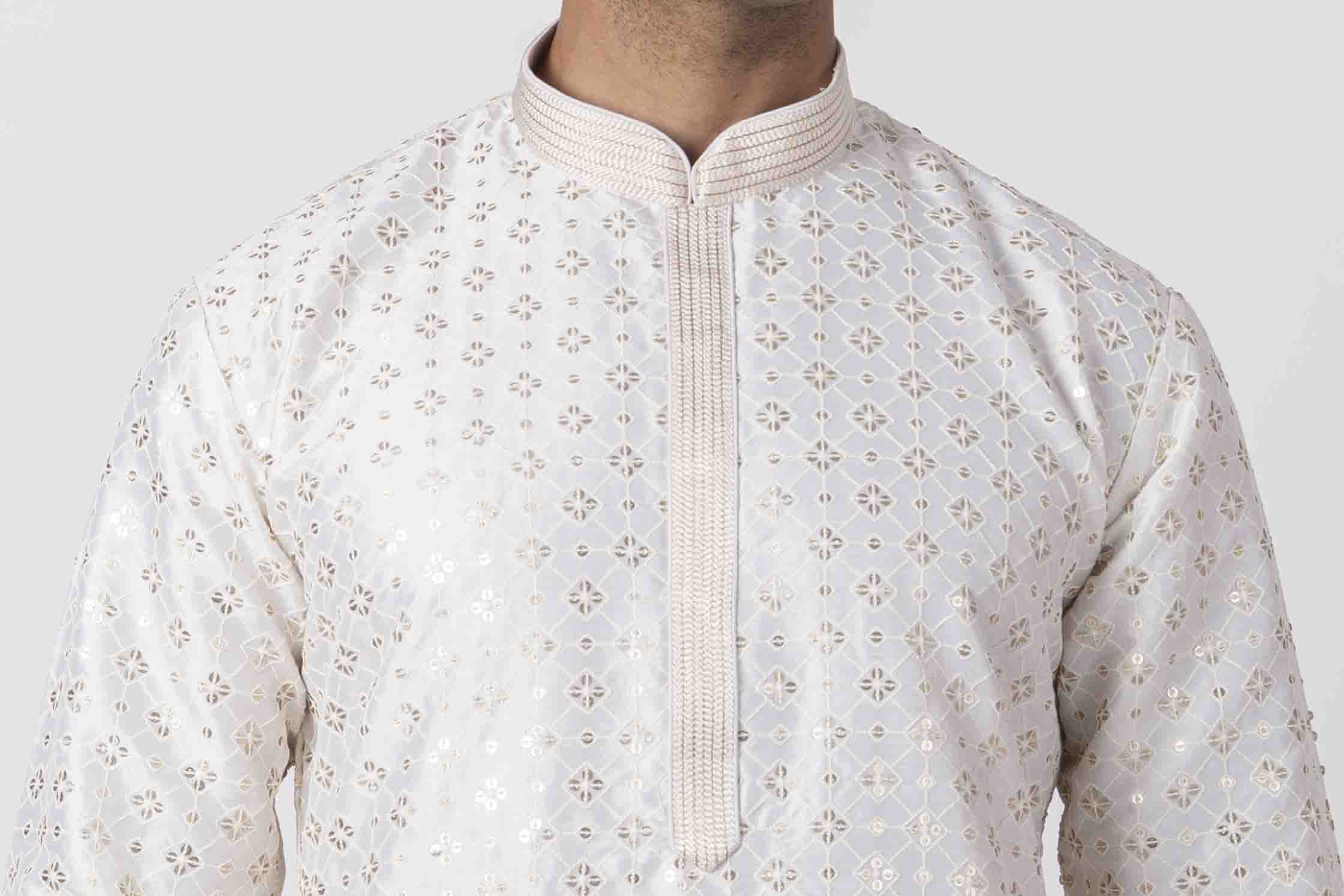 MLS EMBROIDERED KURTA PAJAMA