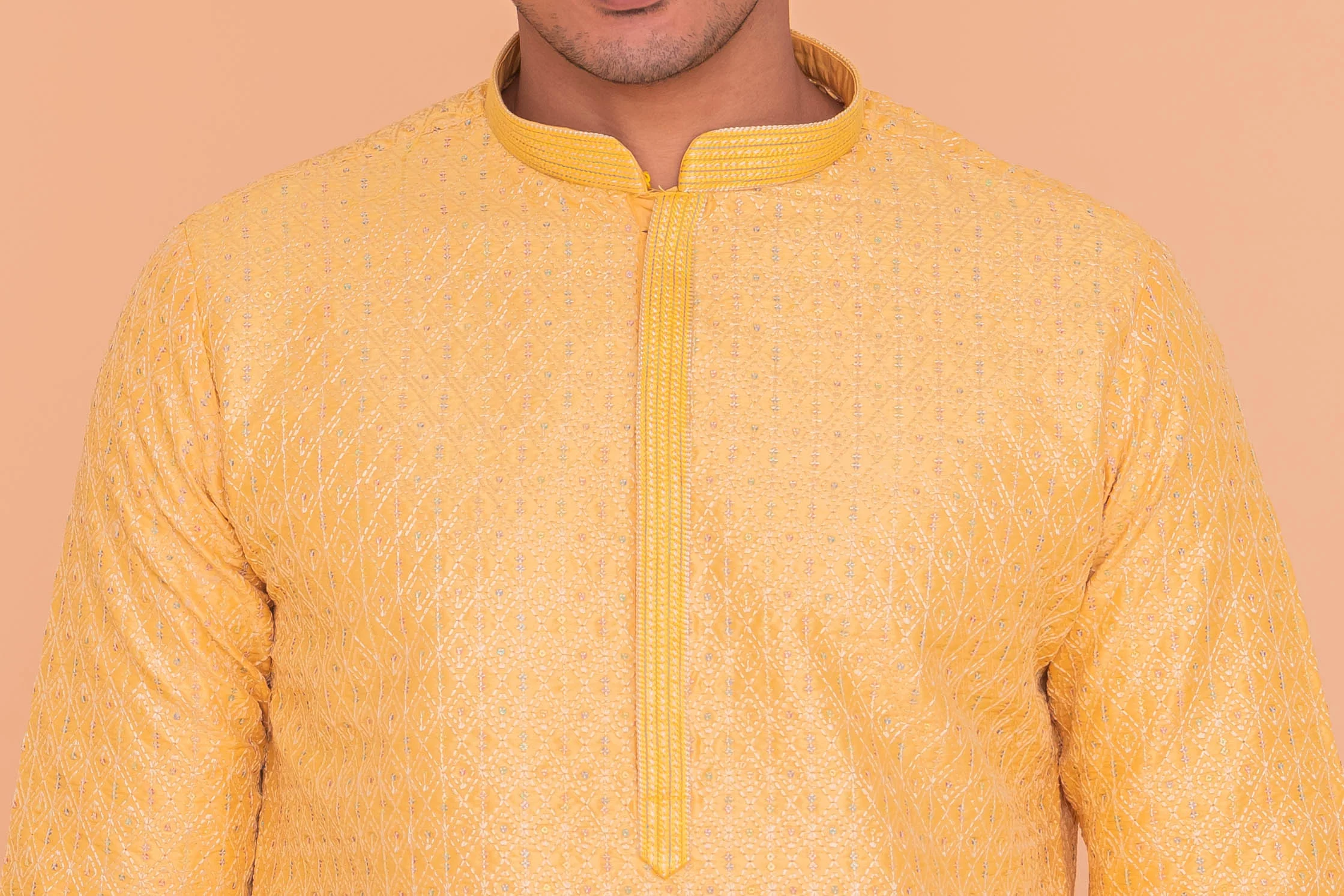 MLS EMBROIDERED KURTA PAJAMA