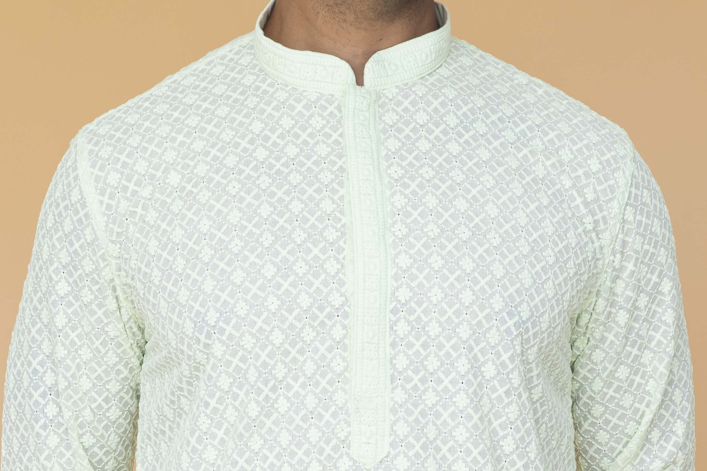 MLS CHIKANKARI KURTA PAJAMA