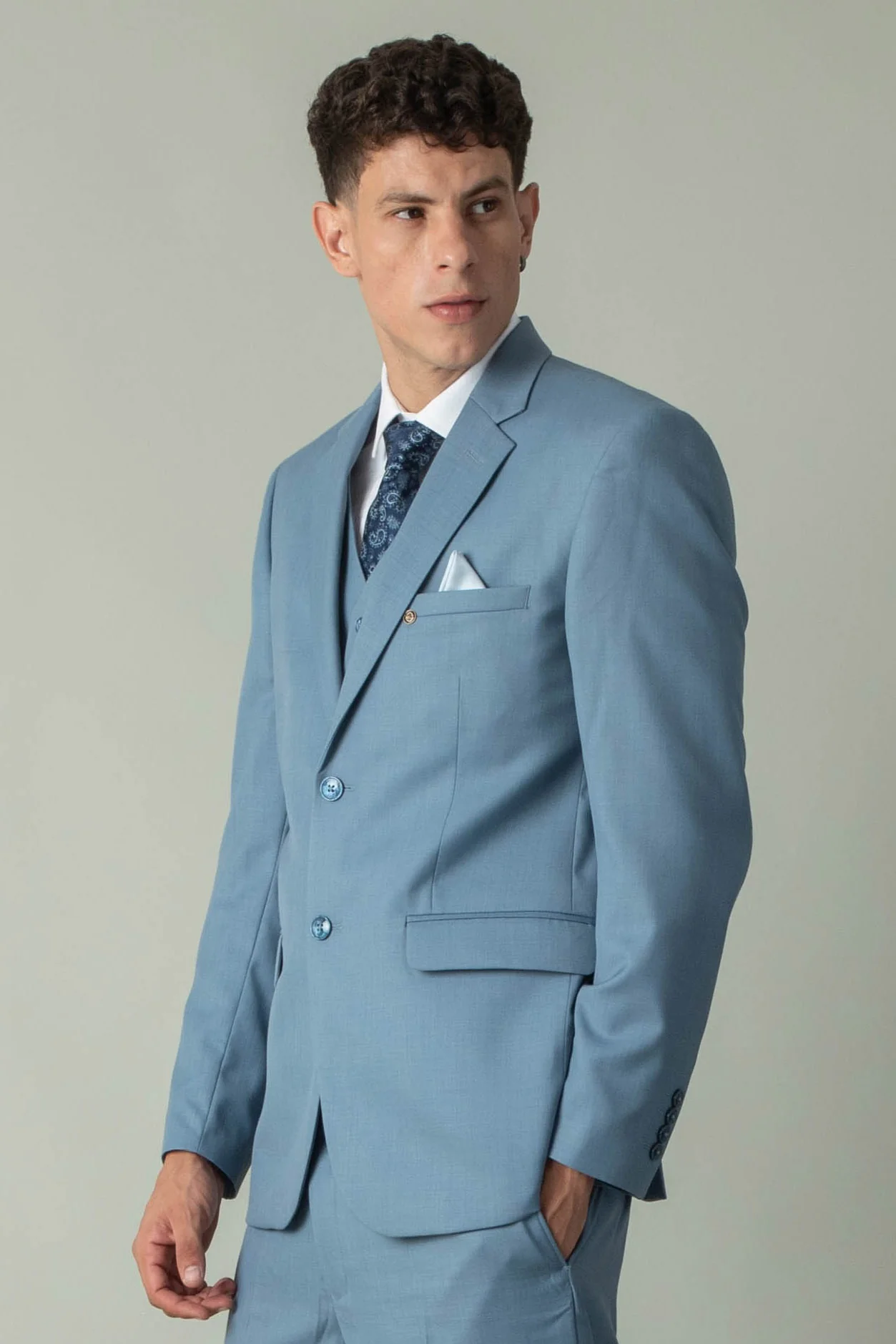 MLS BUSINESS PLAIN SUIT 3PCS