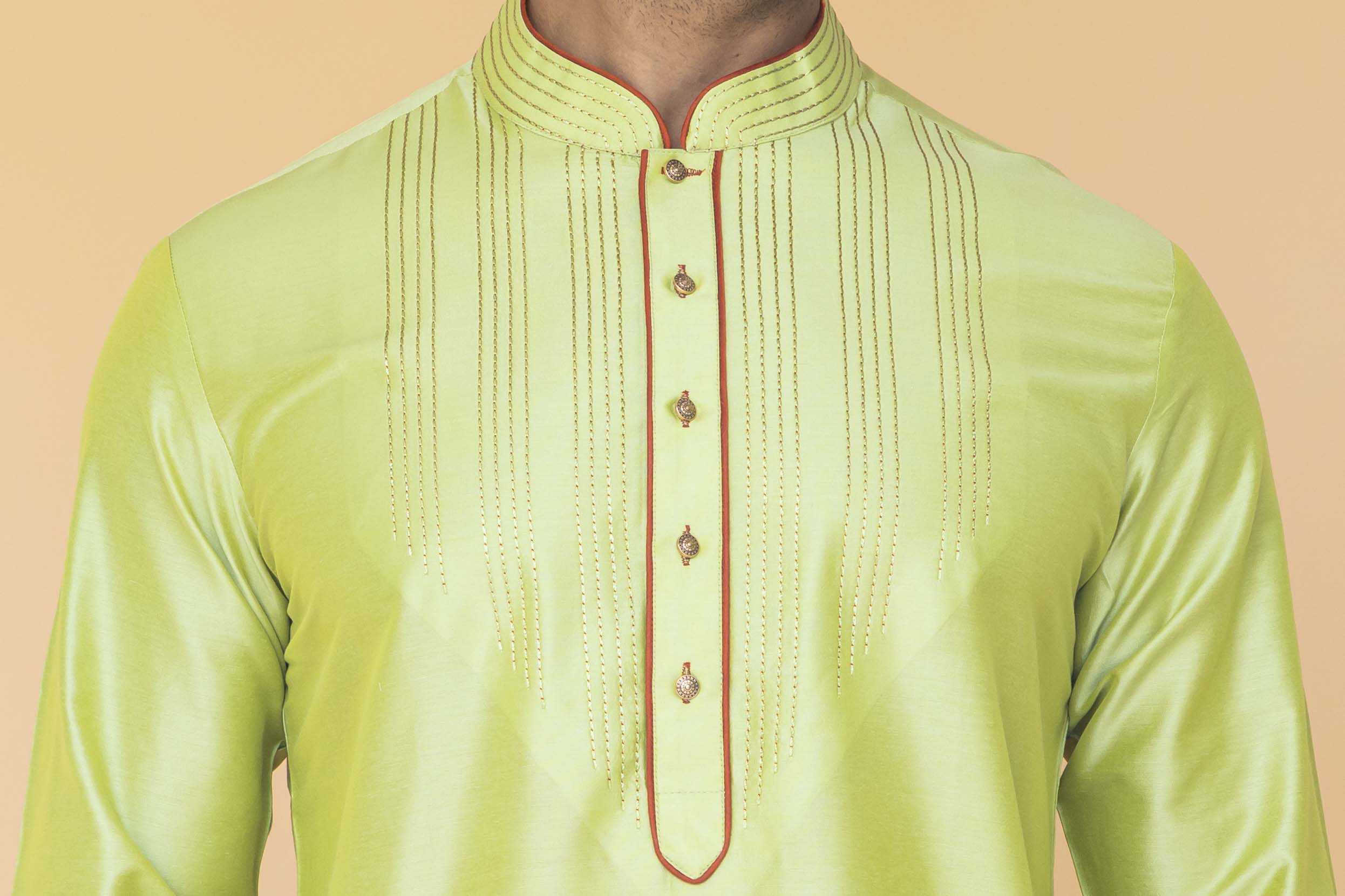 MLS EMBROIDERED KURTA PAJAMA
