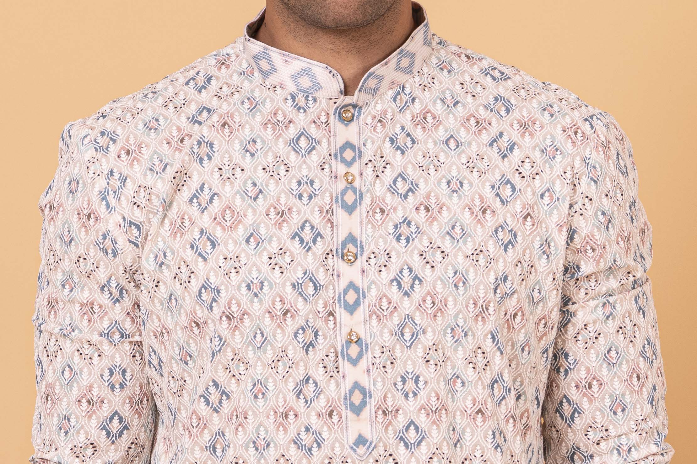 MLS CHIKANKARI KURTA PAJAMA