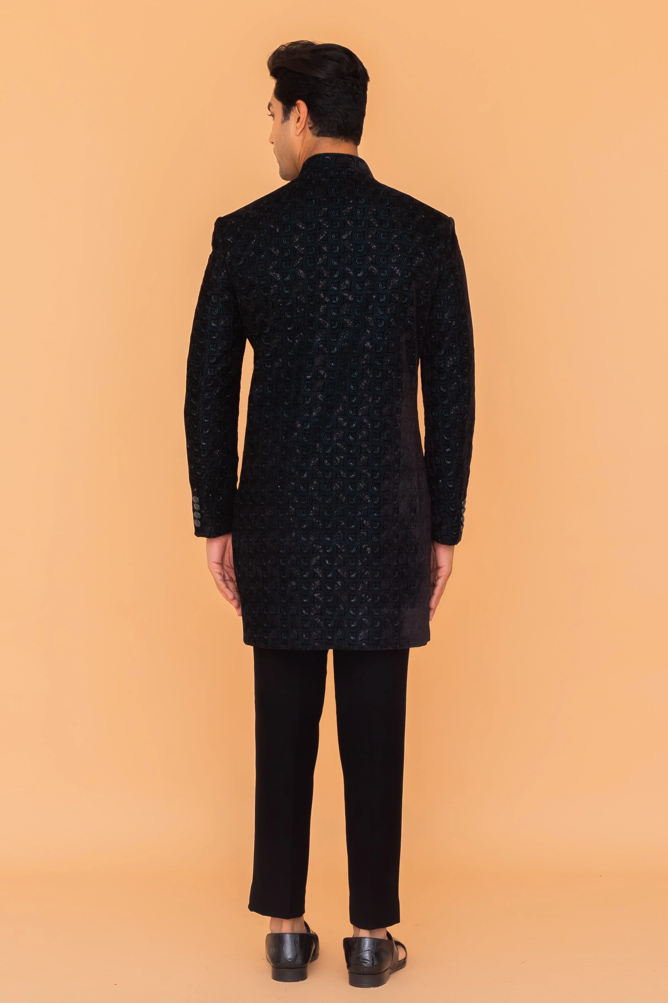 MLS VELVET INDO WESTERN 3PCS