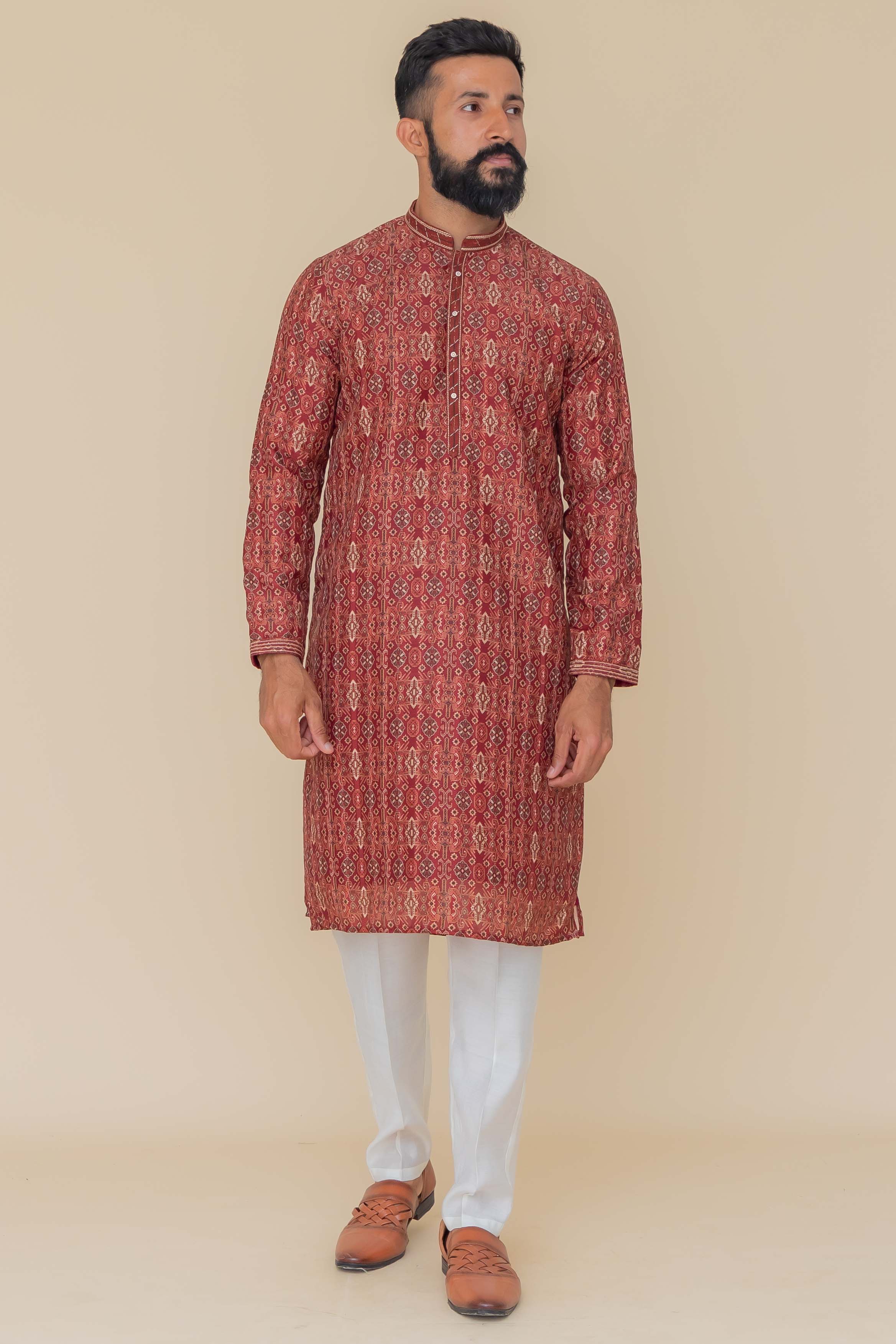 MLS PRINTED KURTA PAJAMA