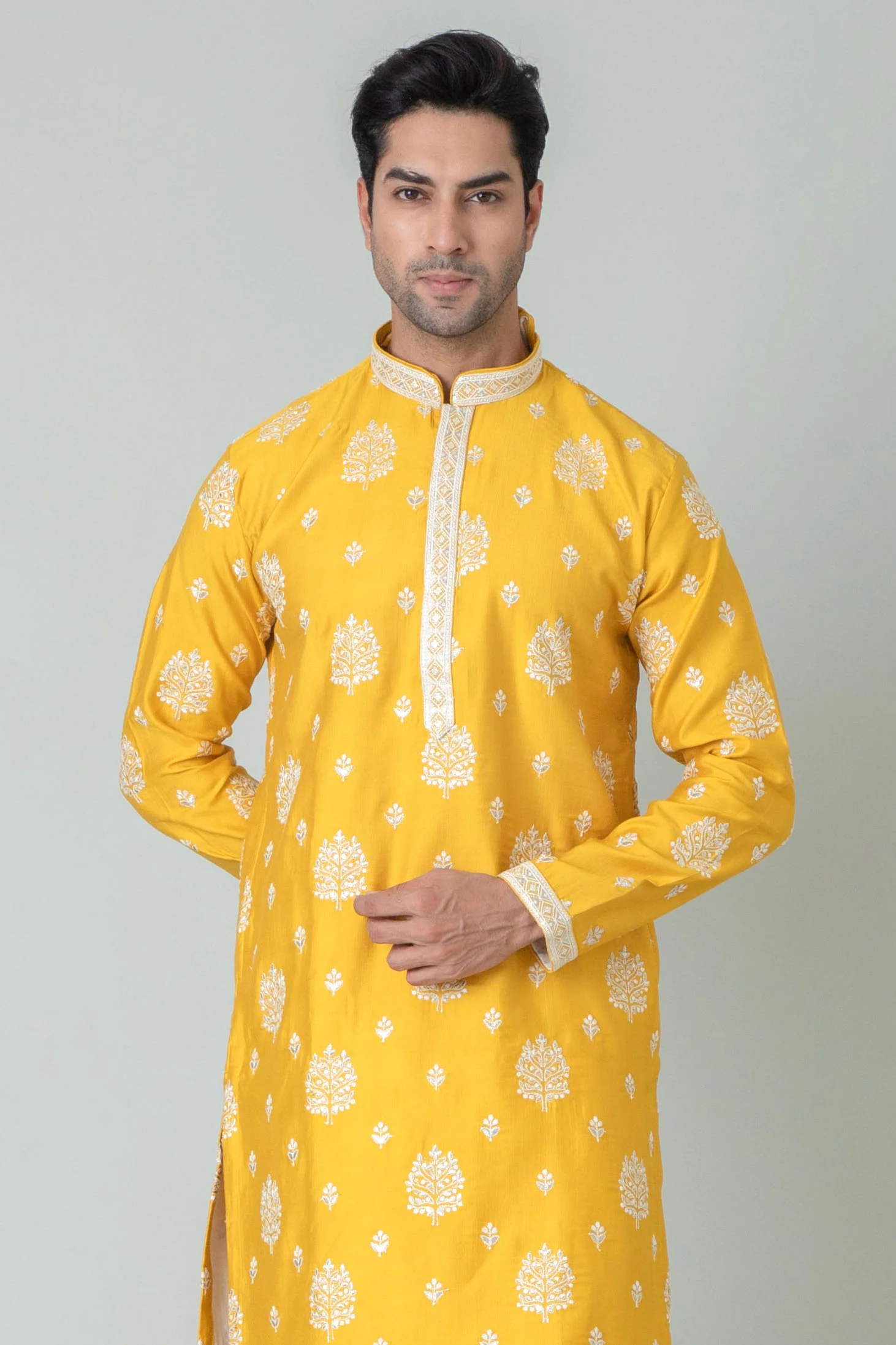MLS EMBROIDERED KURTA PAJAMA