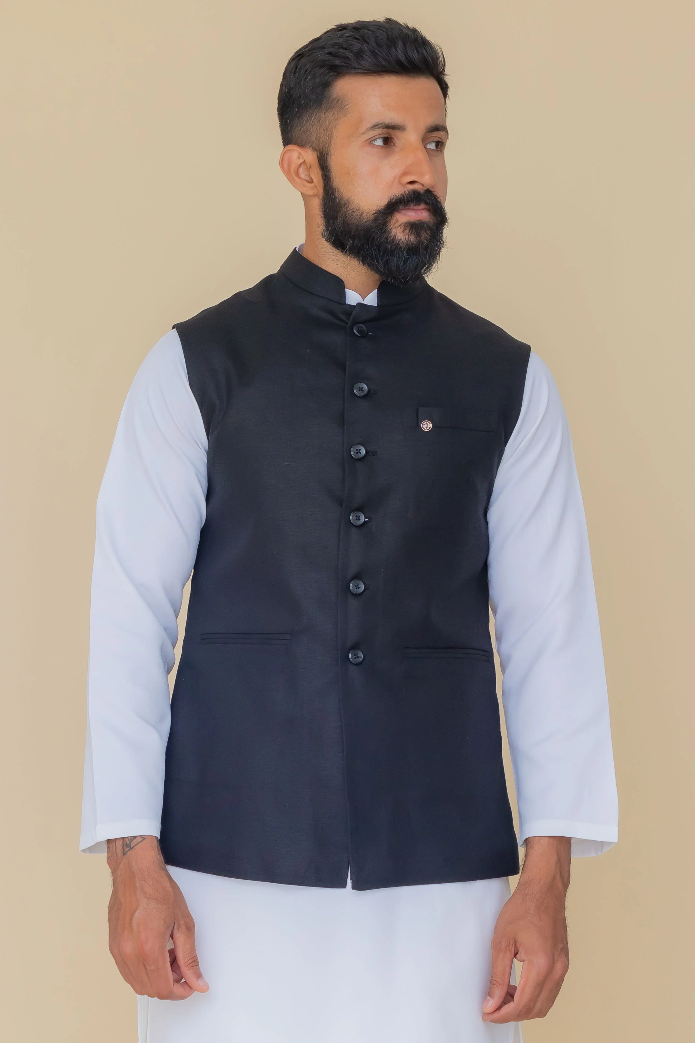 MLS LINEN JAWAHAR JACKET