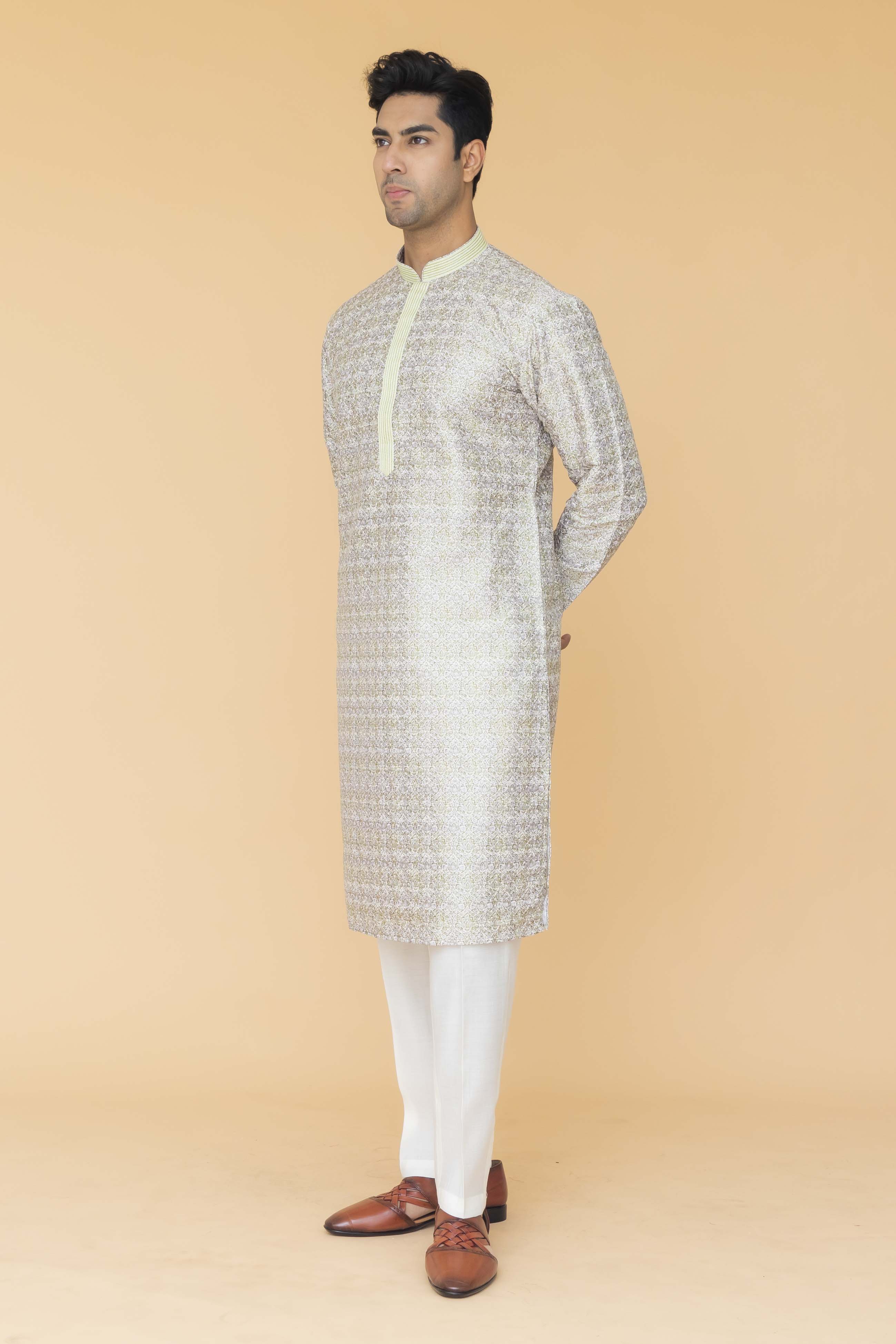 MLS EMBROIDERED KURTA PAJAMA