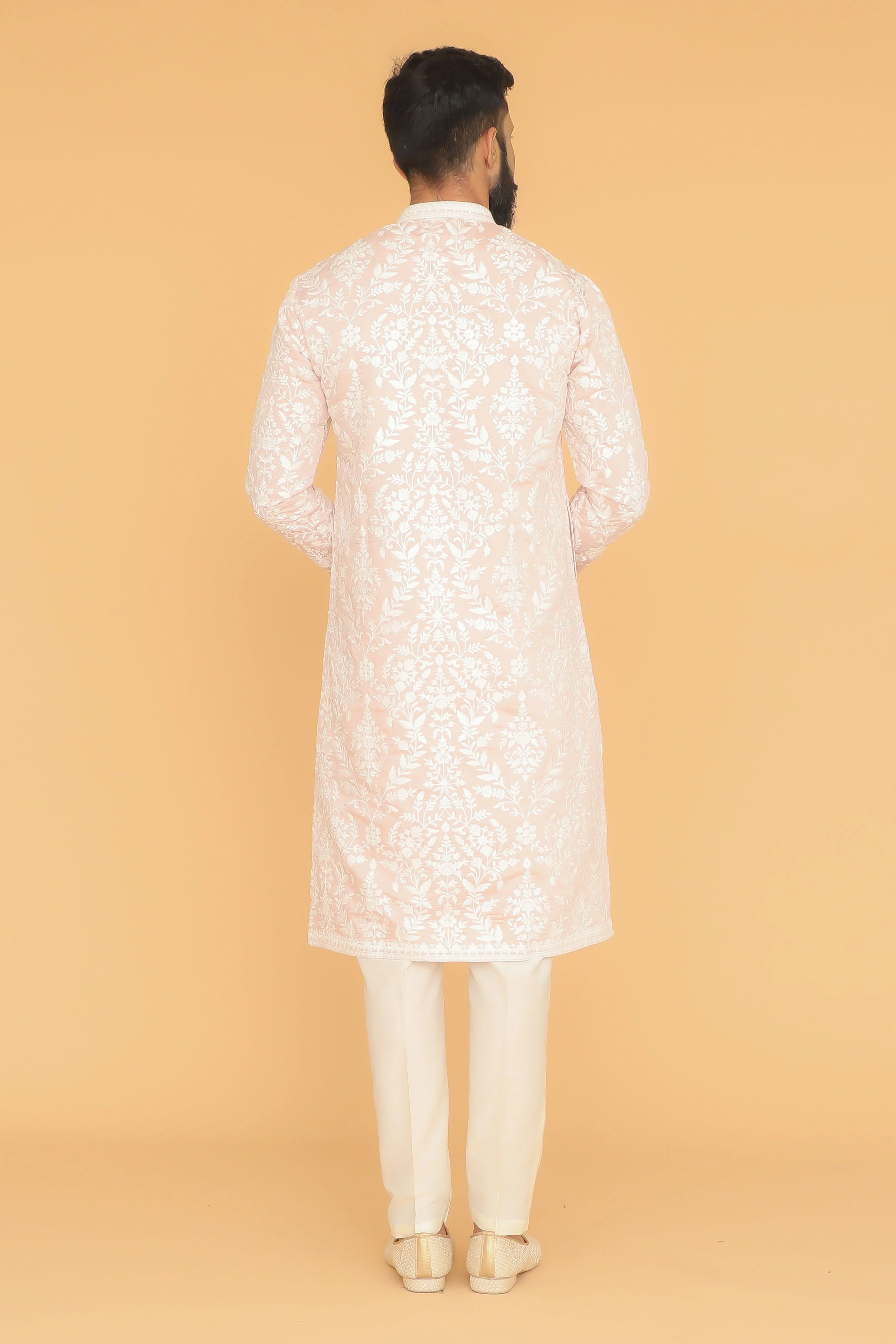 MLS EMBROIDERED KURTA PAJAMA