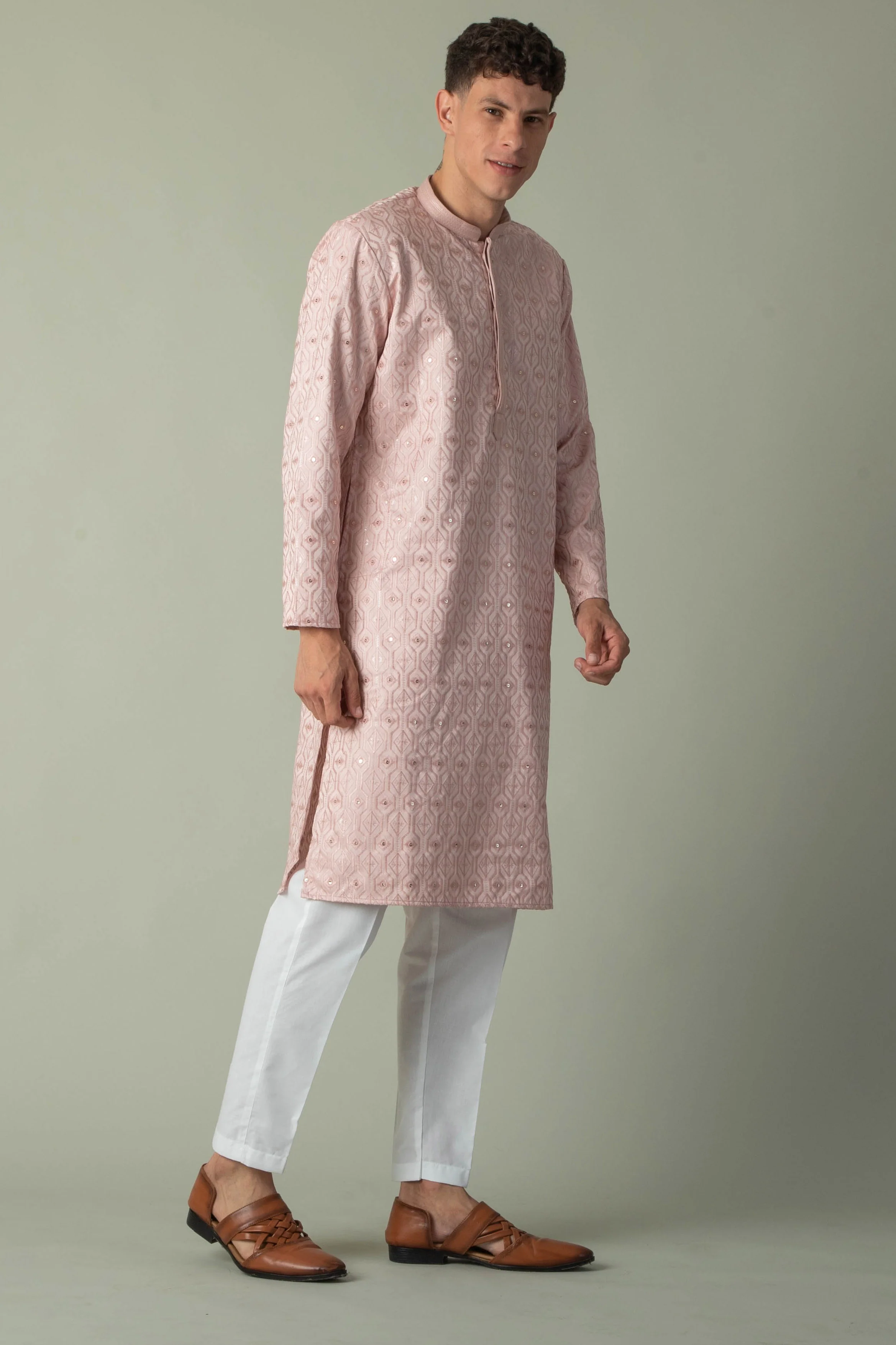 MLS EMBROIDERED KURTA PAJAMA