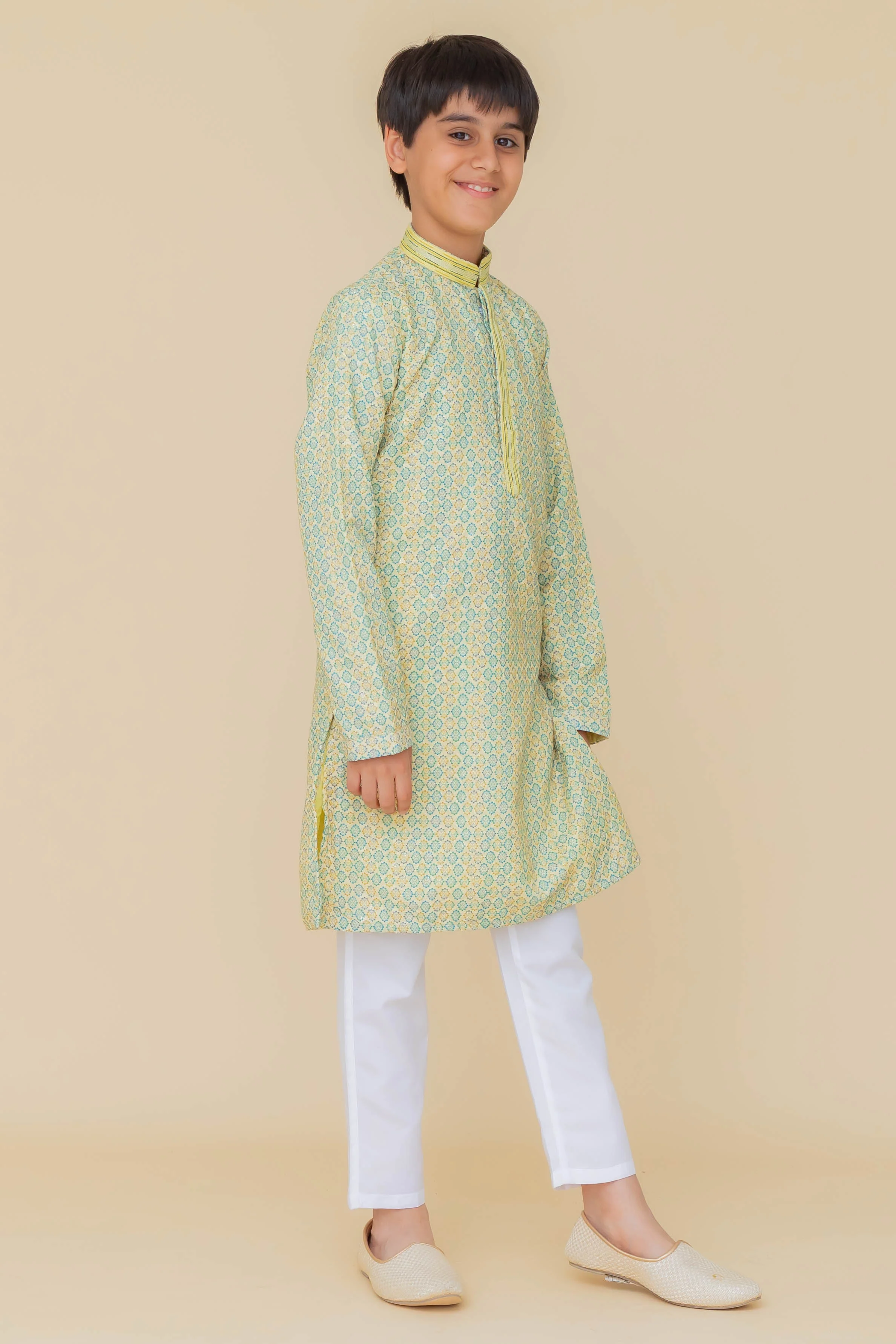 MLS PRINTED KIDS KURTA PAJAMA