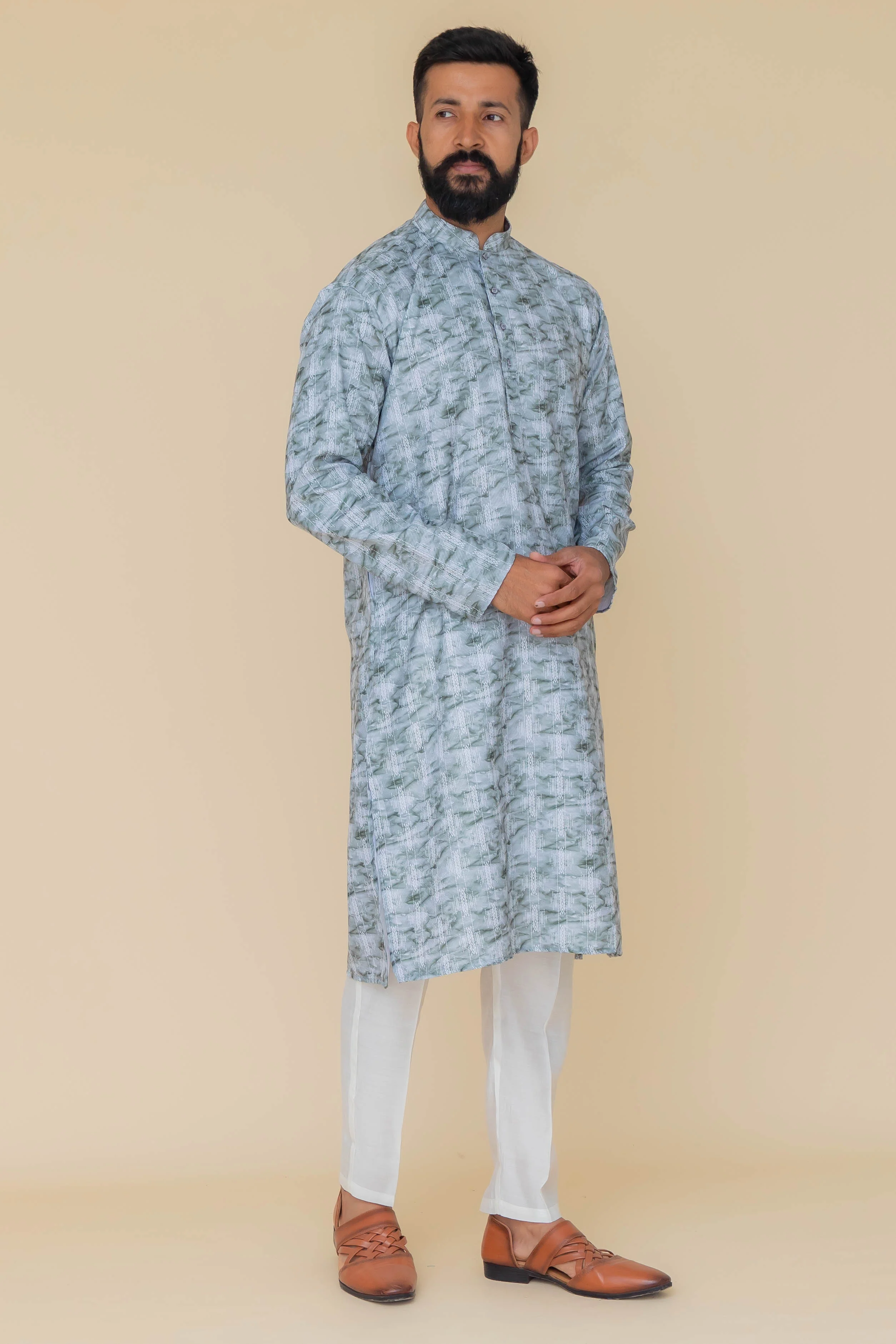MLS PRINTED KURTA PAJAMA
